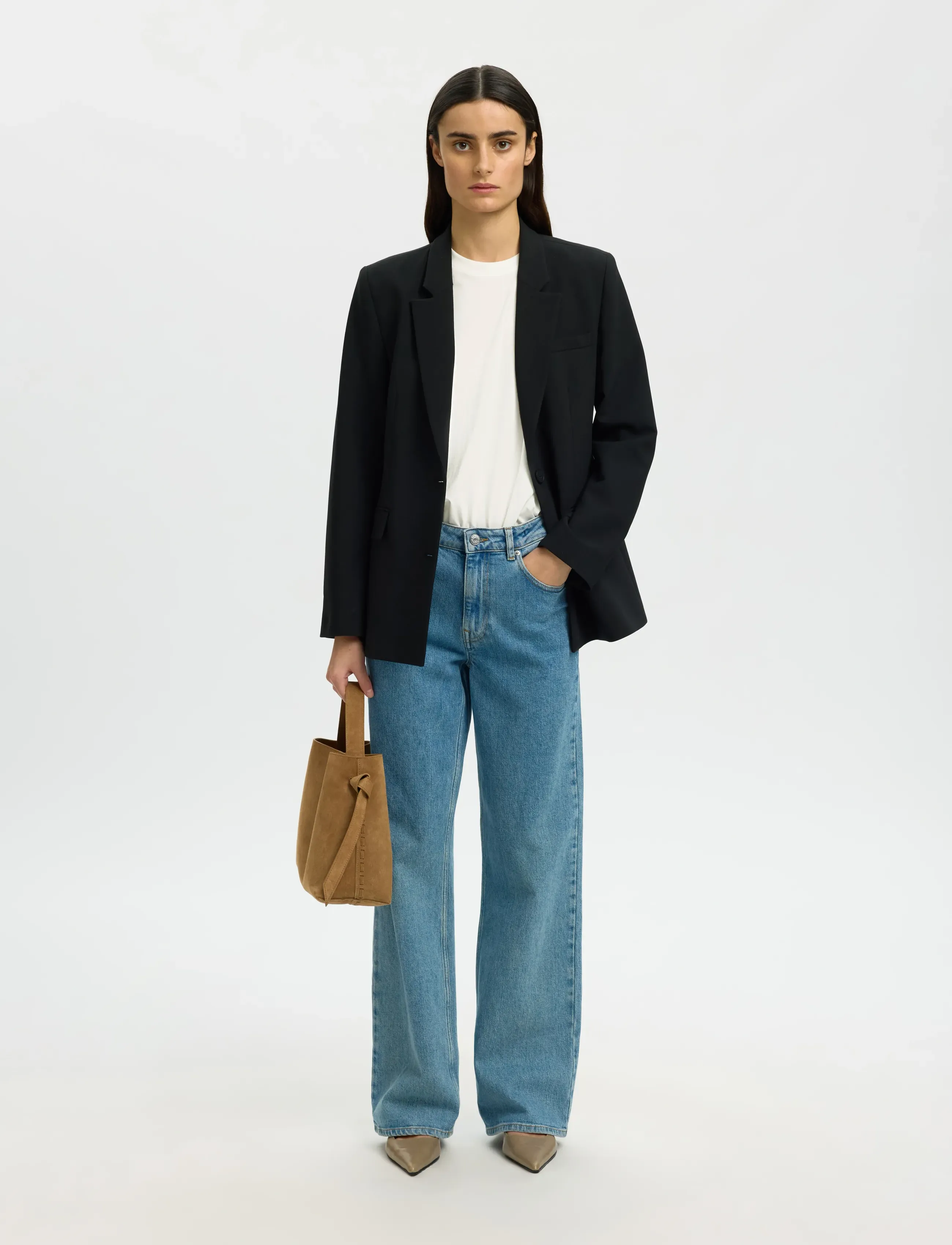 Selected - SLWPENELOPE 2/4 RUFFLE TEE NOOS - stuttermarbolir - snow white - 5