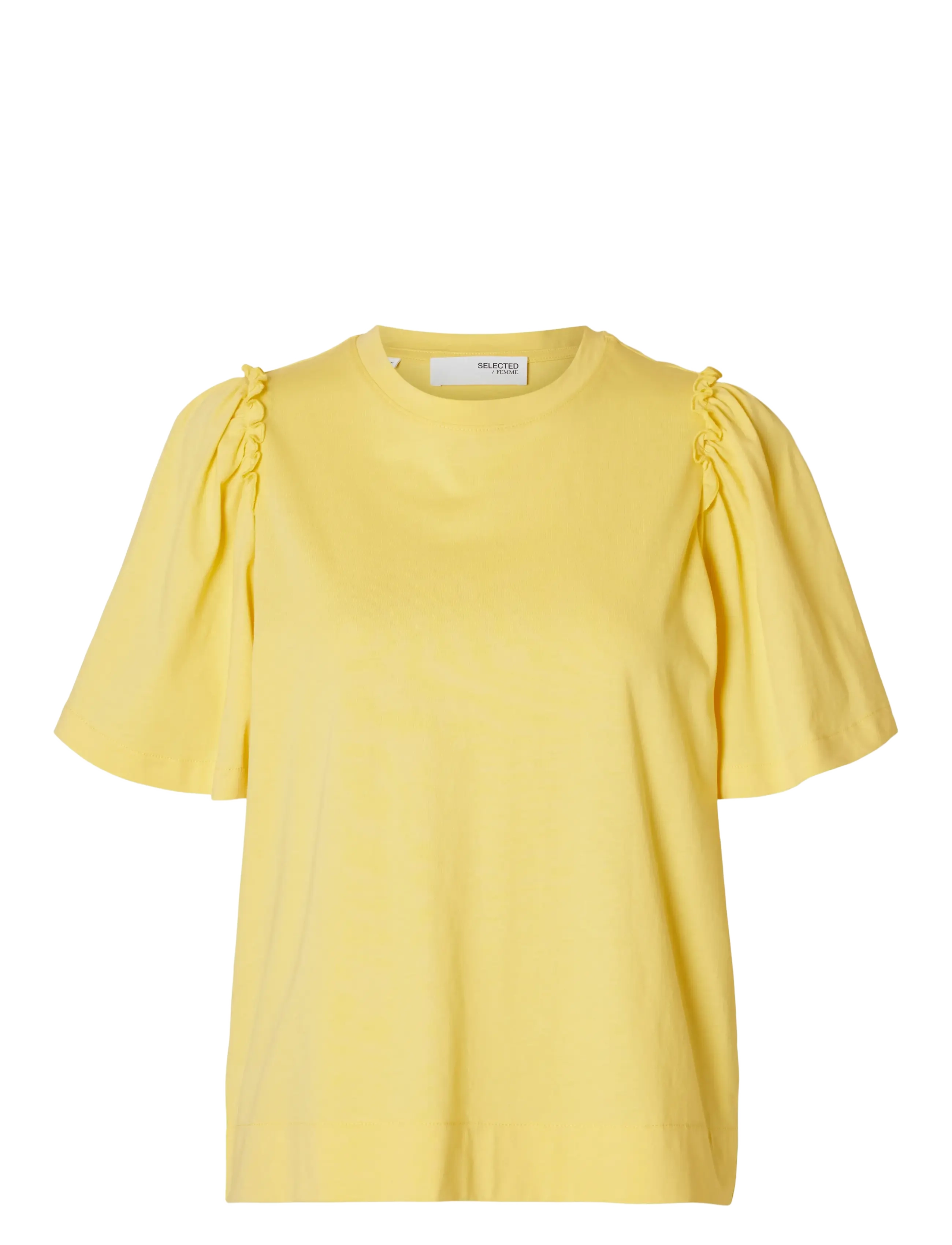 Selected SLWPENELOPE 2/4 RUFFLE TEE NOOS - Selected - SUNDRESS / yellow