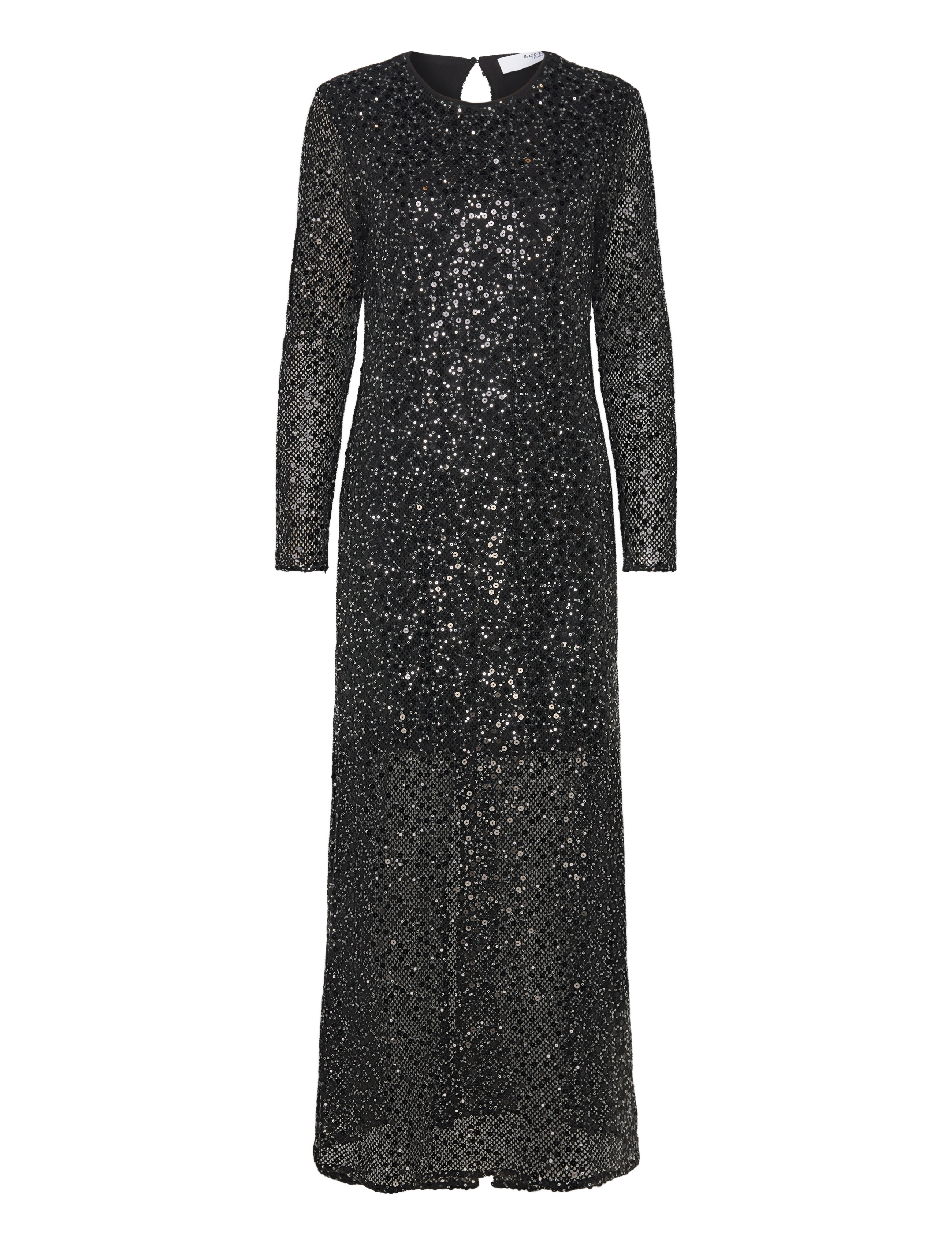 Selected SLFNOEL LS ANKLE SEQUINS DRESS B - Selected - BLACK / black