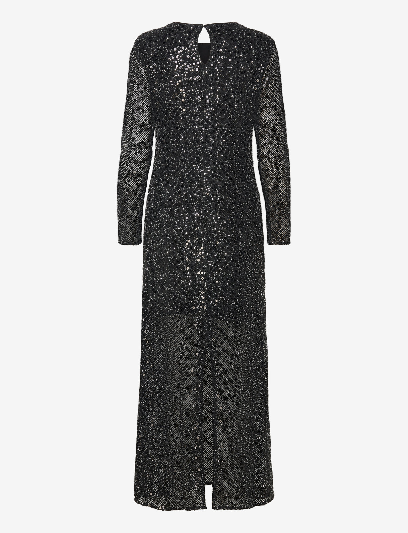 Selected - SLFNOEL LS ANKLE SEQUINS DRESS B - paljettklänningar - black - 2