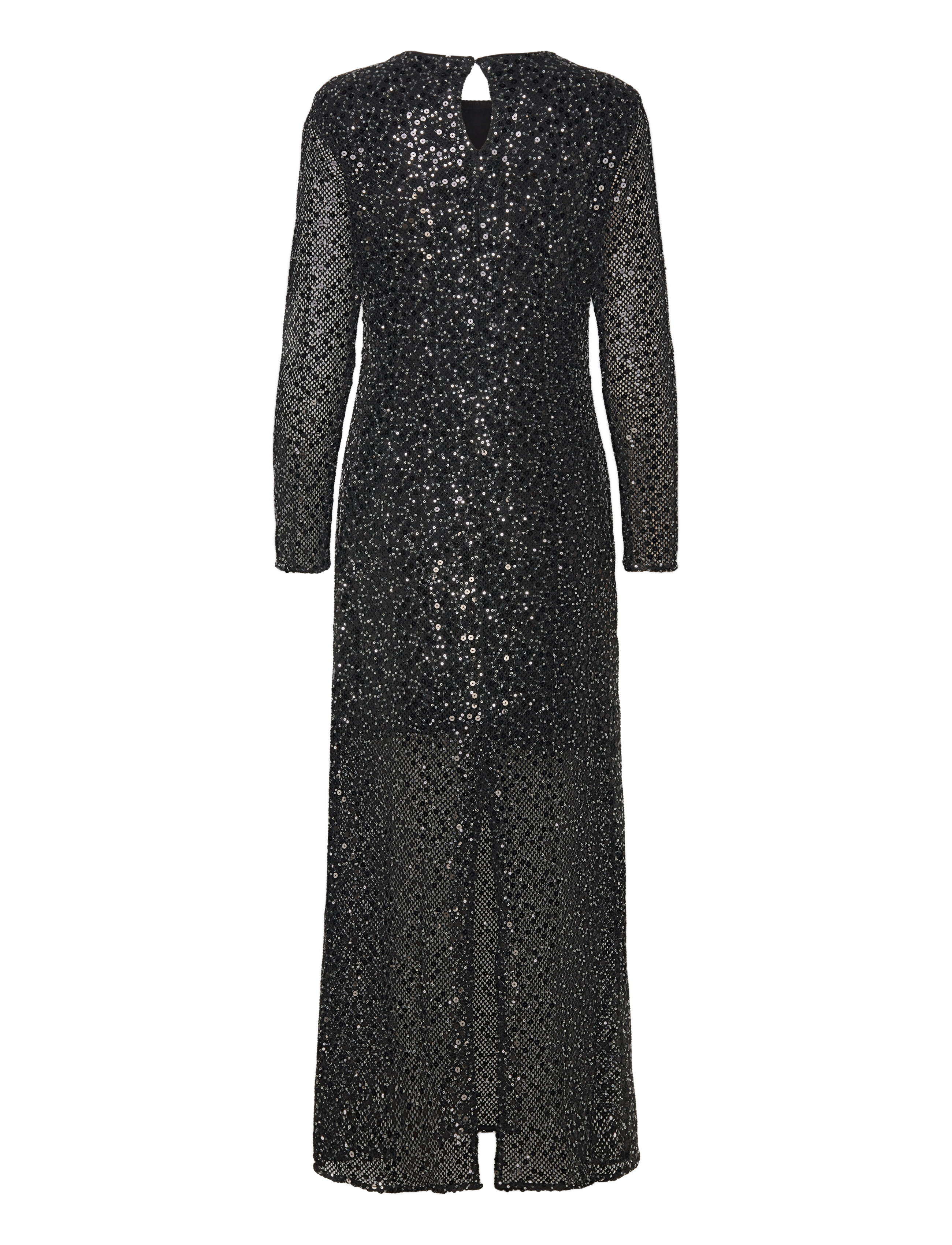 Selected - SLFNOEL LS ANKLE SEQUINS DRESS B - paillettenkleider - black - 2