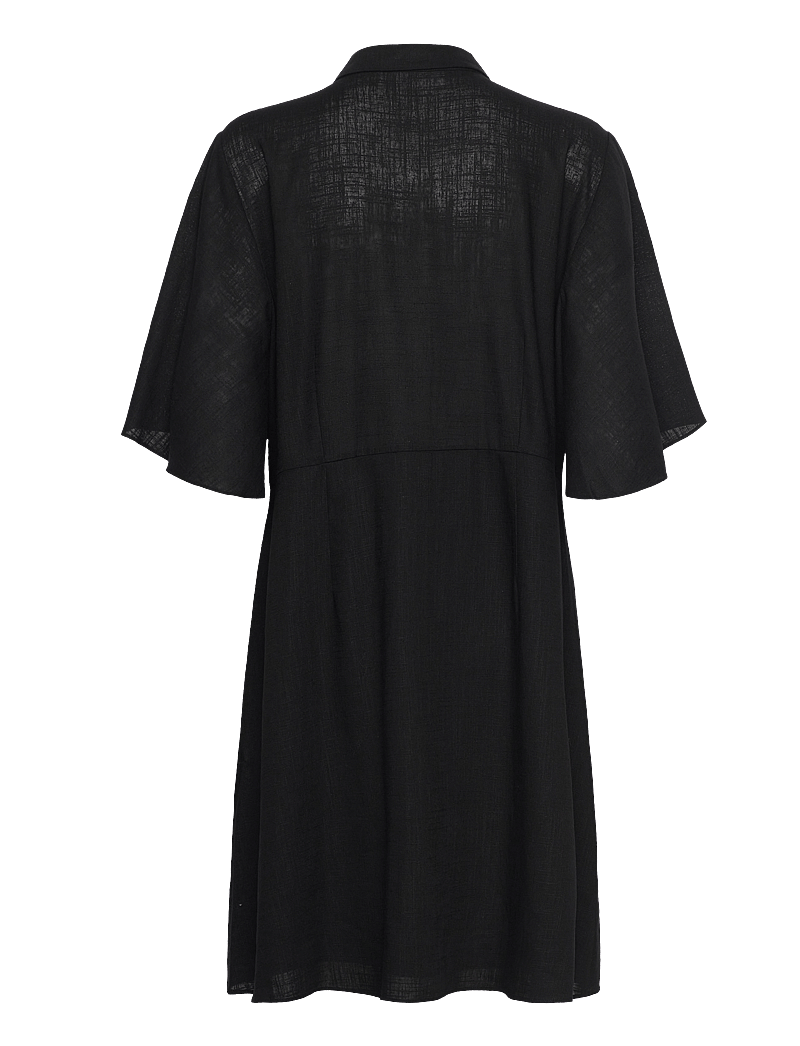 Selected - SLFGULIA 2/4 SHORT SHIRT DRESS D - hemdkleider - black - 1