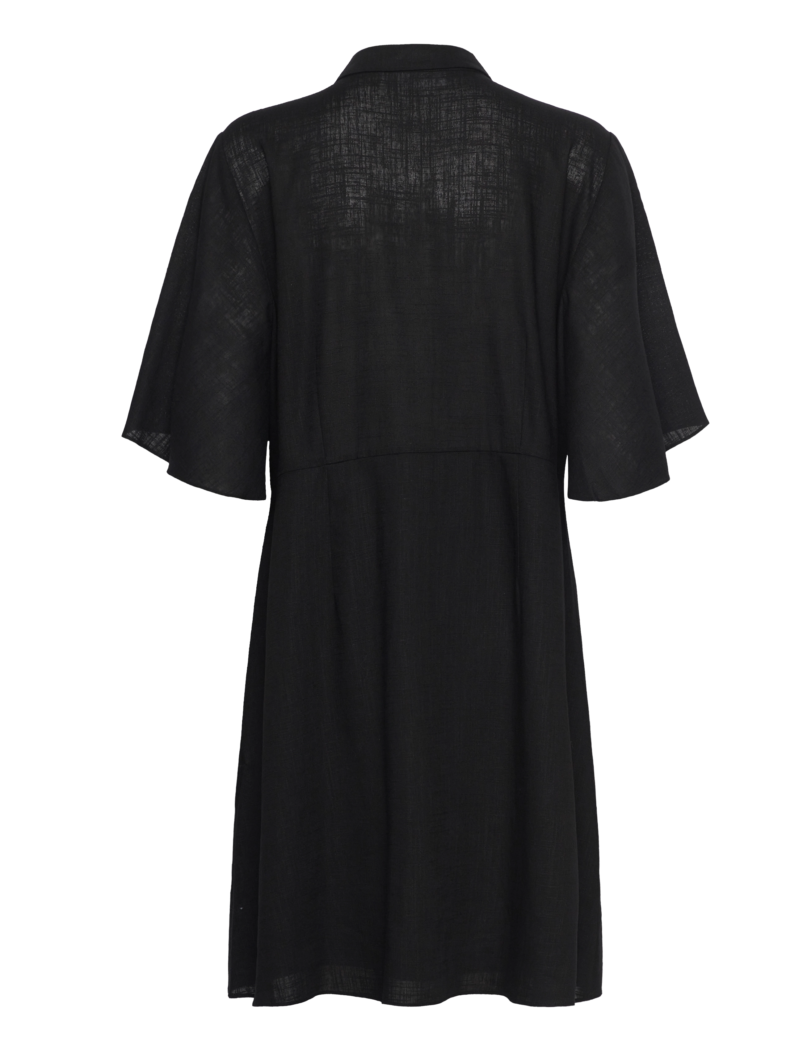 Selected - SLFGULIA 2/4 SHORT SHIRT DRESS D - skjortekjoler - black - 1