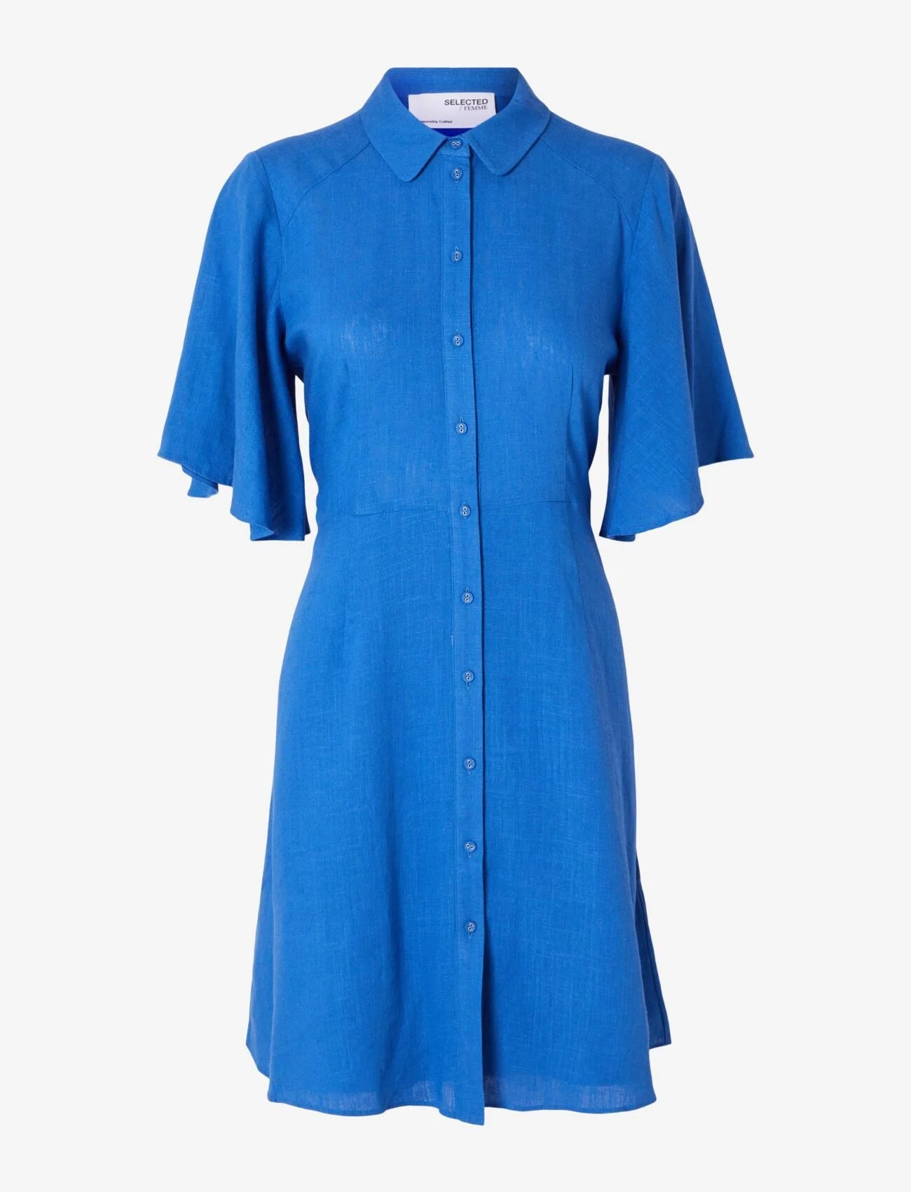 Selected Femme - SLFGULIA 2/4 SHORT SHIRT DRESS - särkkleidid - nebulas blue - 0