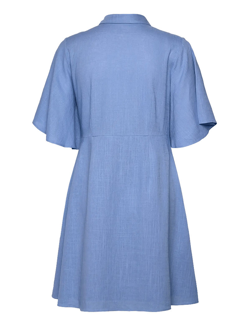 Selected - SLFGULIA 2/4 SHORT SHIRT DRESS D - skjortekjoler - silver lake blue - 1