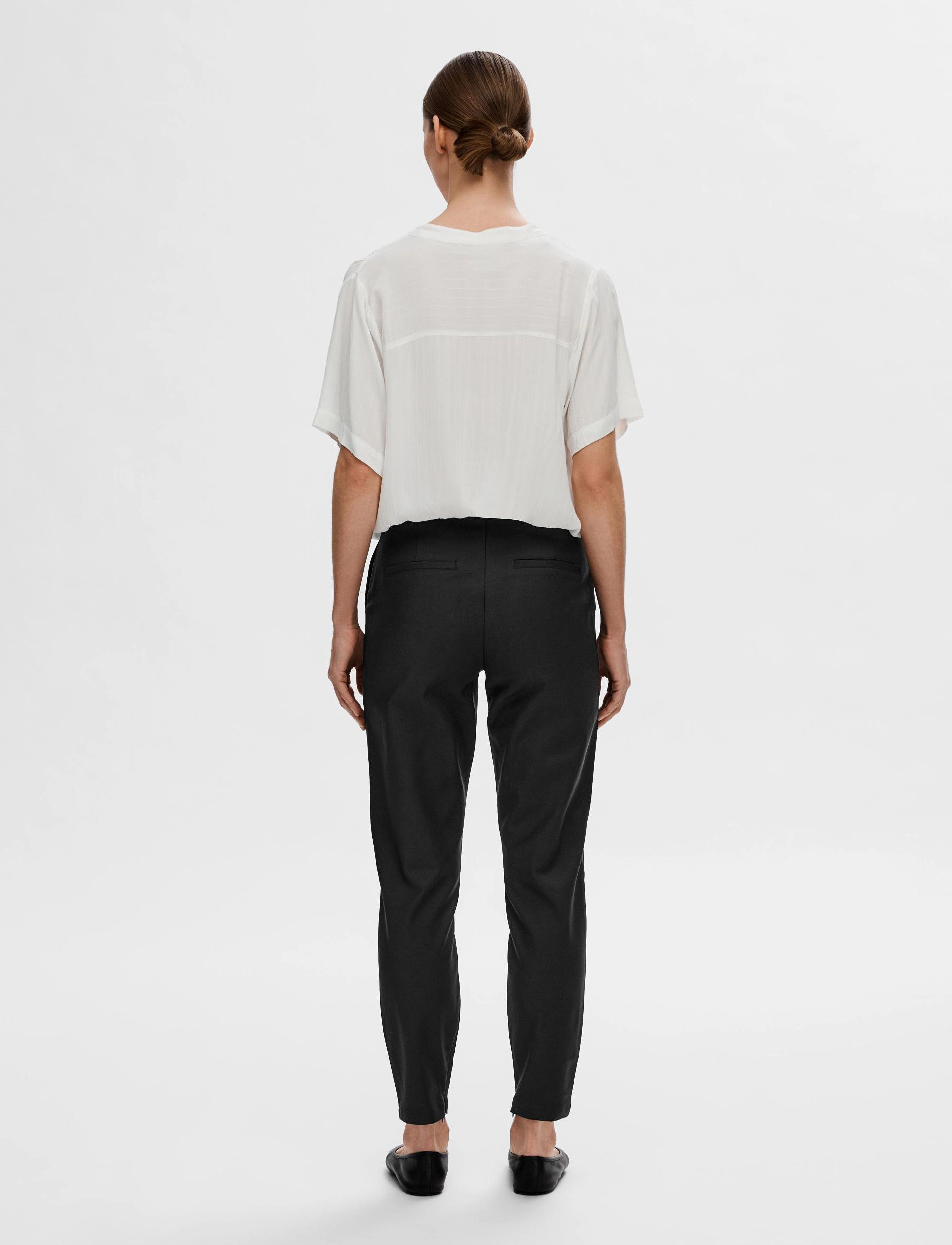 Selected - SLFMUSE MW CROPPED PANT - black - 3