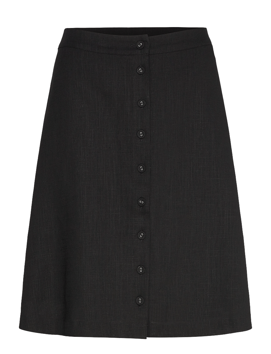 Selected - SLFGULIA HW SHORT SKIRT D - midi-röcke - black - 0