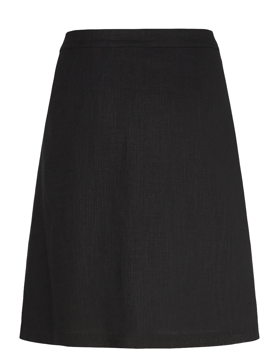 Selected - SLFGULIA HW SHORT SKIRT D - midi-röcke - black - 1