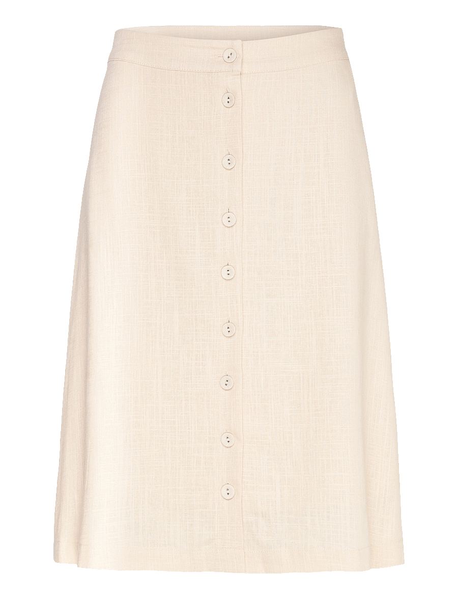 Selected - SLFGULIA HW SHORT SKIRT D - midi skirts - sandshell - 0
