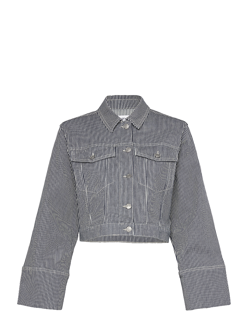 Selected Slfmyra Ls Stripe Short Denim Jacket – denim jackets