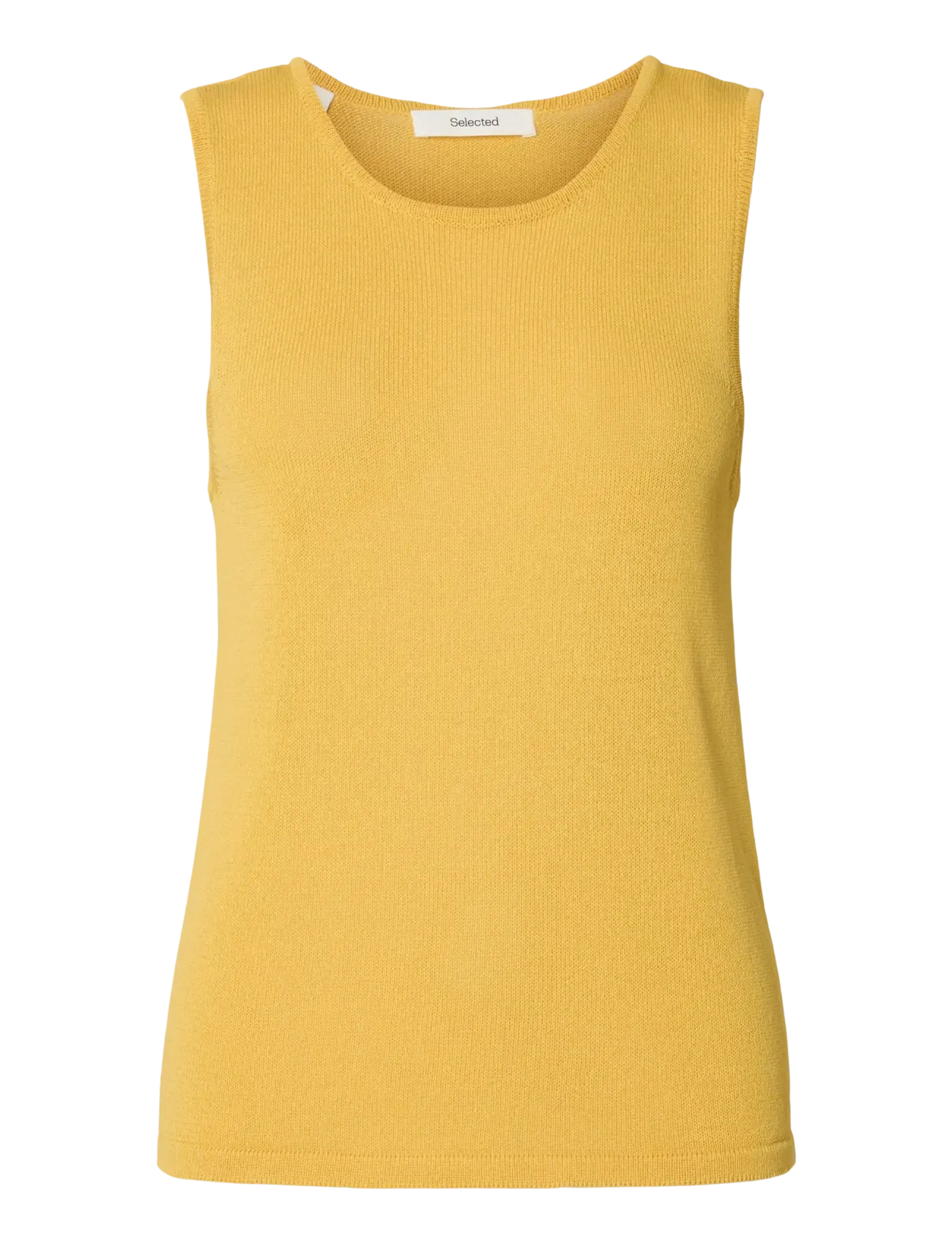 Selected SLFMOON SUS SL KNIT TOP B - Tøj - OCHRE / yellow