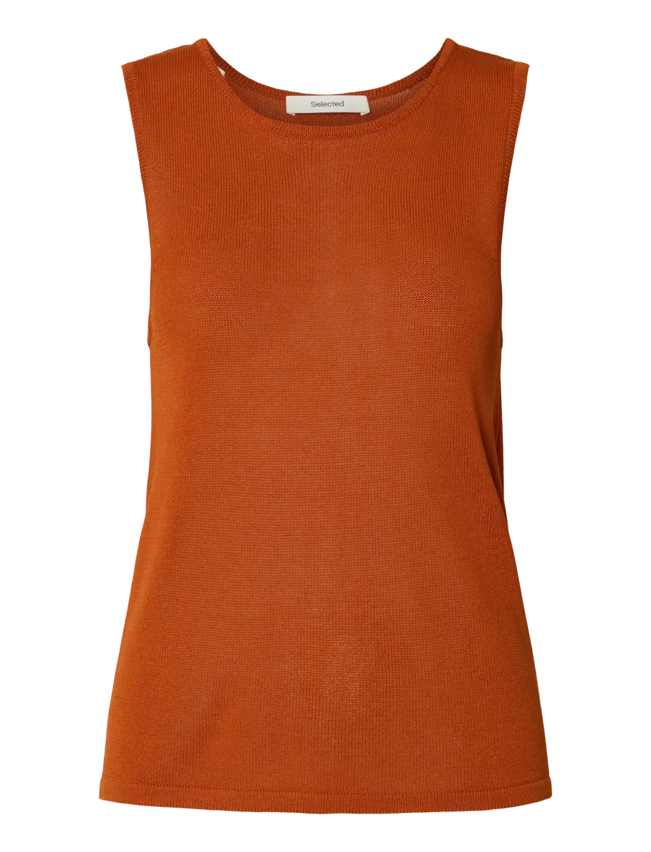 SELECTED Slfmoon Sus Sl Knit Oberteil B Orange - S - Damen