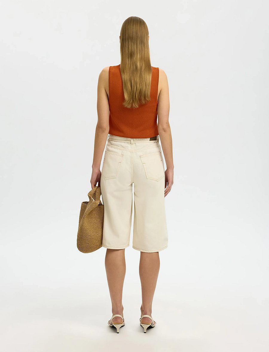 Selected - SLFMOON SUS SL KNIT TOP B - Ärmellose tops - potters clay - 2