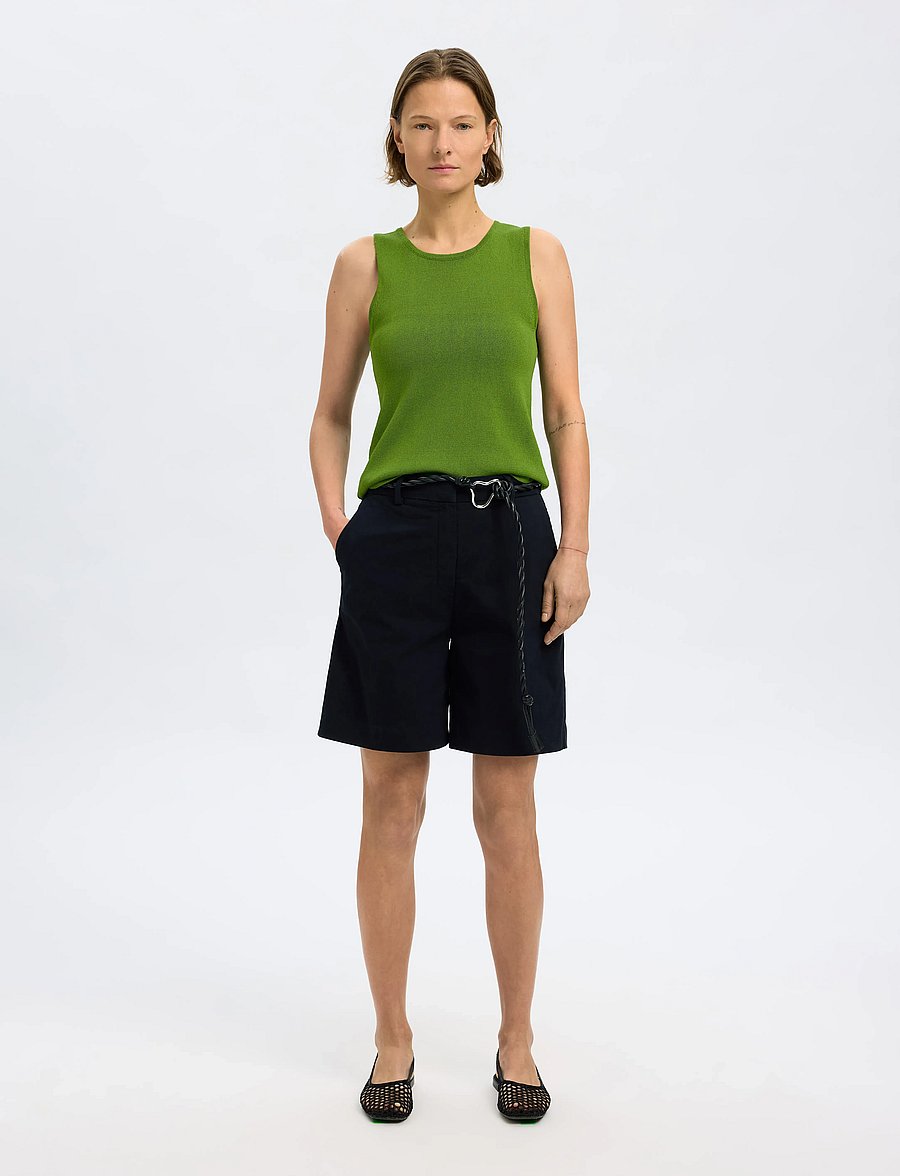 Selected - SLFMOON SUS SL KNIT TOP B - Ärmellose tops - spindle tree - 0