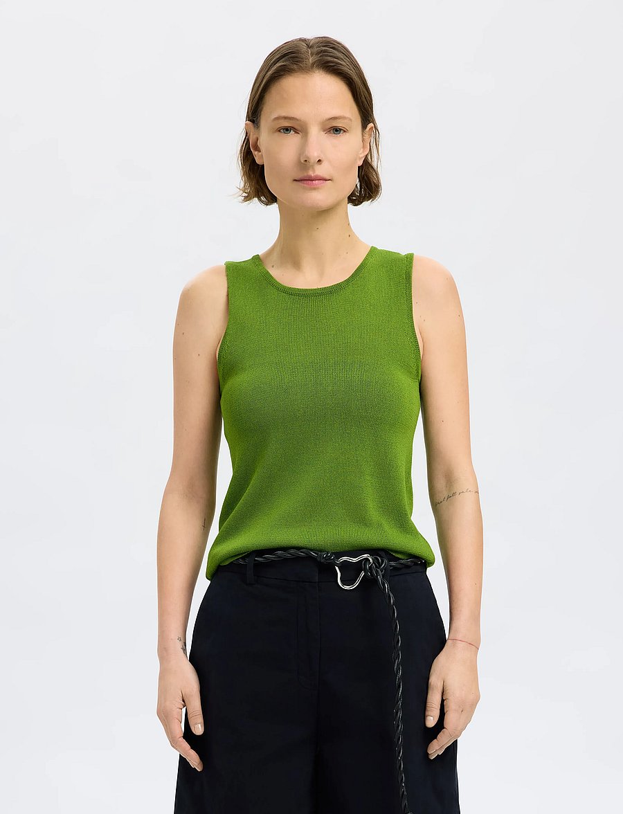 Selected - SLFMOON SUS SL KNIT TOP B - Ärmellose tops - spindle tree - 3