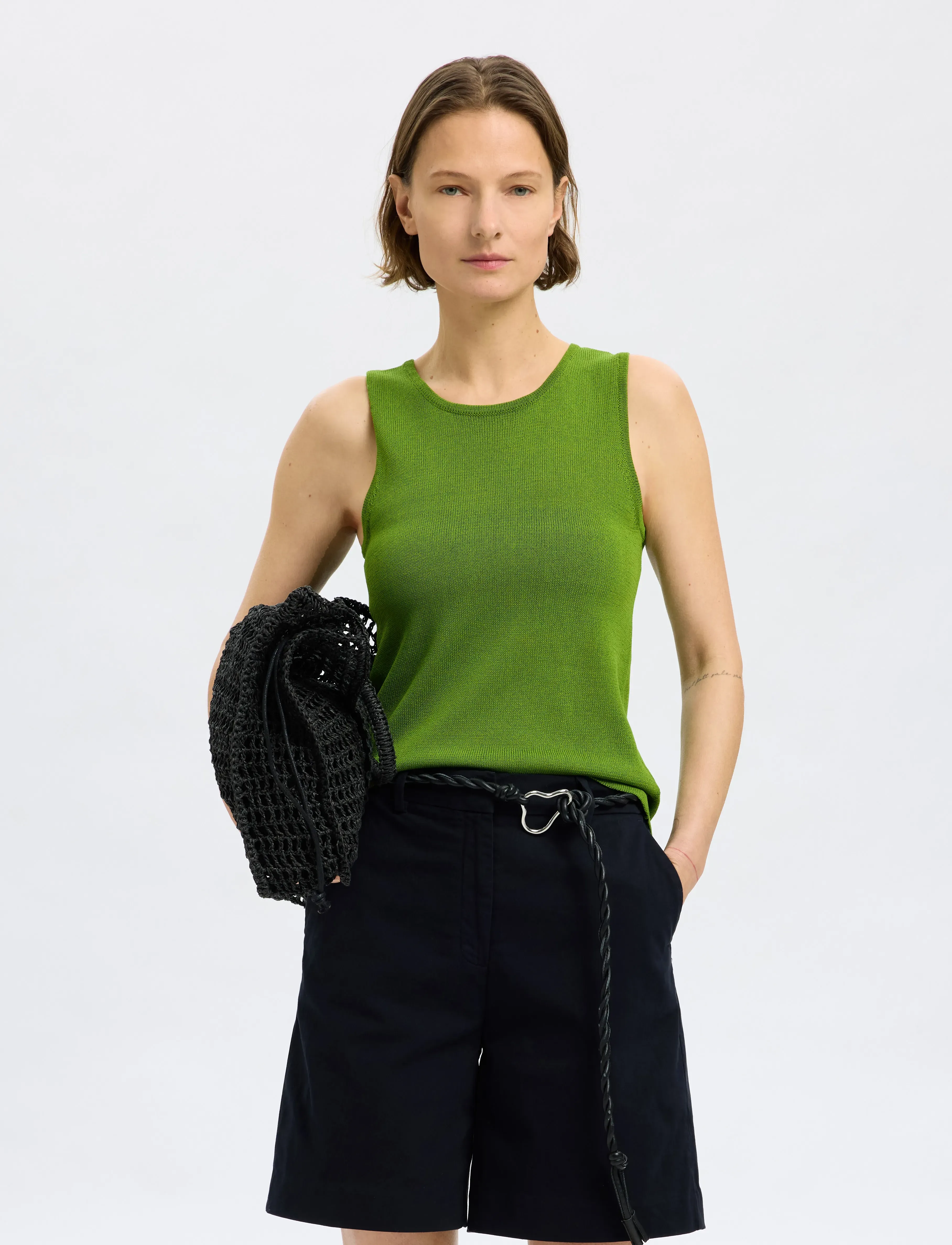 Selected - SLFMOON SUS SL KNIT TOP B - tanktops - spindle tree - 4