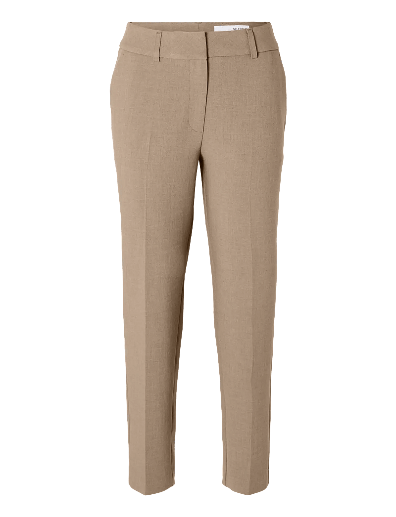 Selected - SLWRITA-RIA MW CROP PANT CAMEL MEL NOOS - straight leg hosen - camel - 1