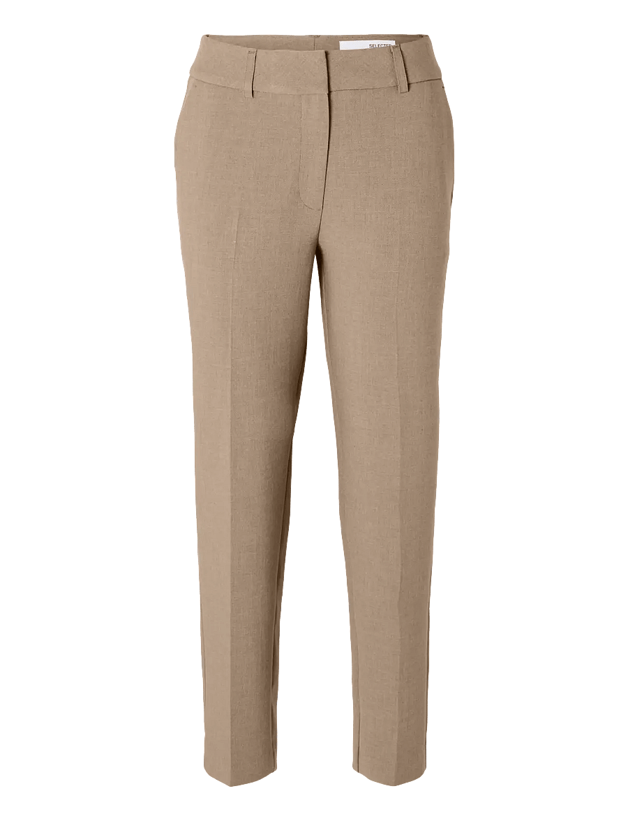 Selected - SLFRITA-RIA MW CROP PANT CAMEL MEL NOOS - hose mit geradem bein - camel - 1