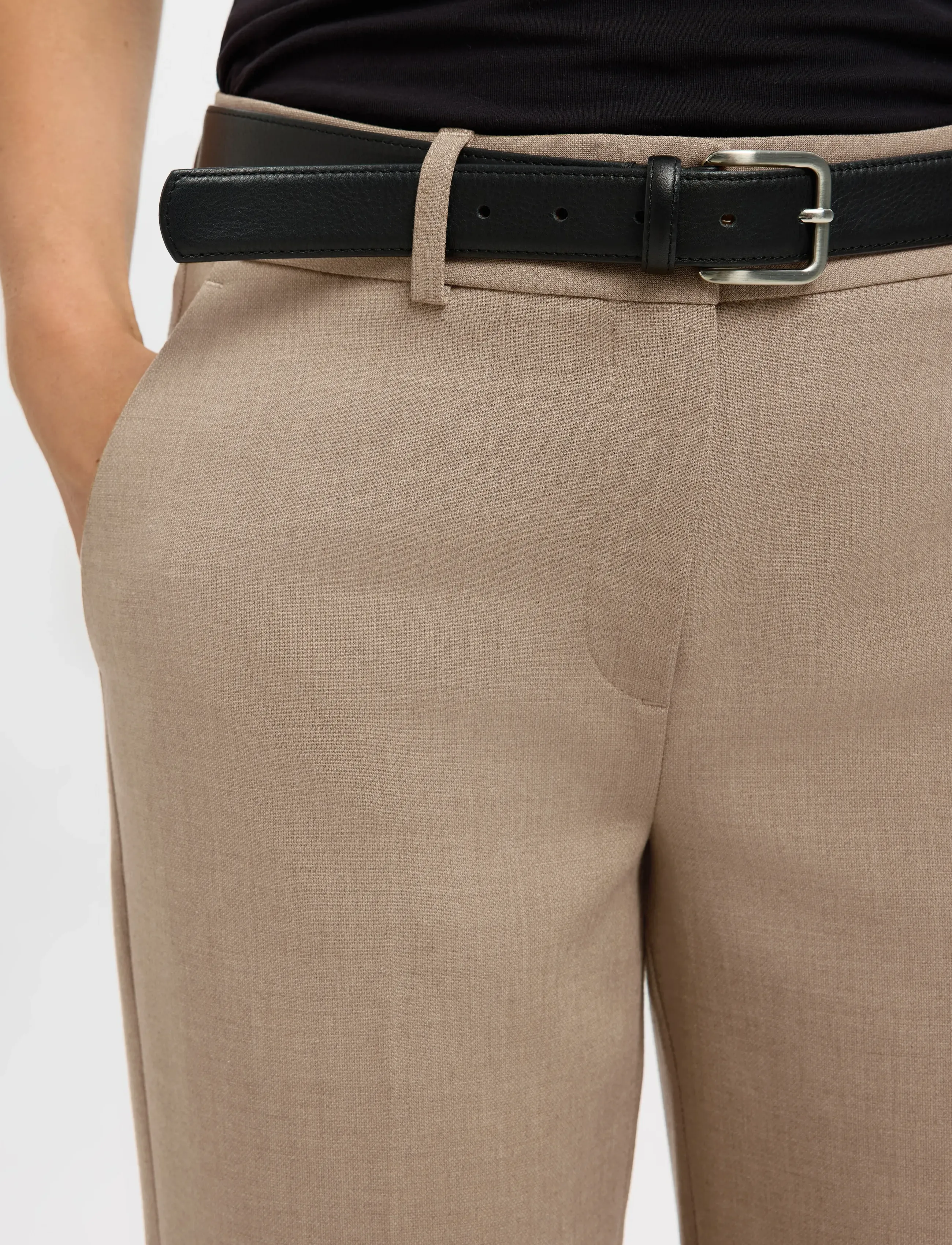 Selected - SLFRITA-RIA MW CROP PANT CAMEL MEL NOOS - hose mit geradem bein - camel - 5