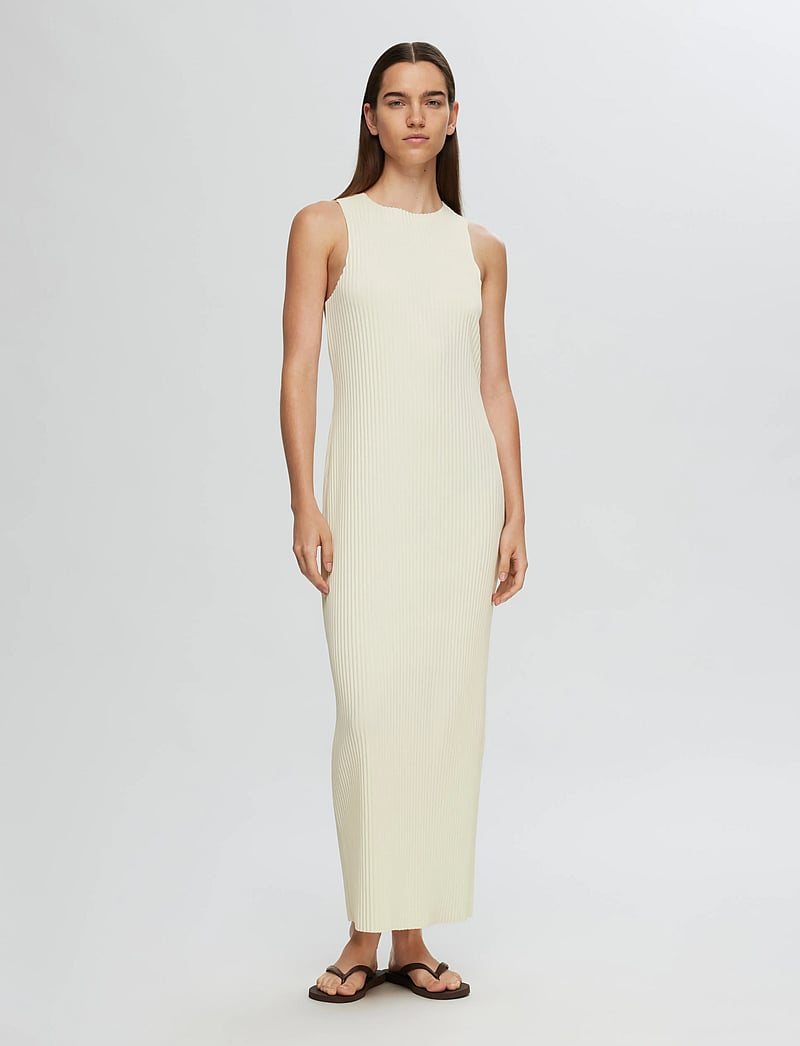 Selected - SLFTENNA SILLA SL TWIST ANKLE DRESS - etuikleider - birch - 0