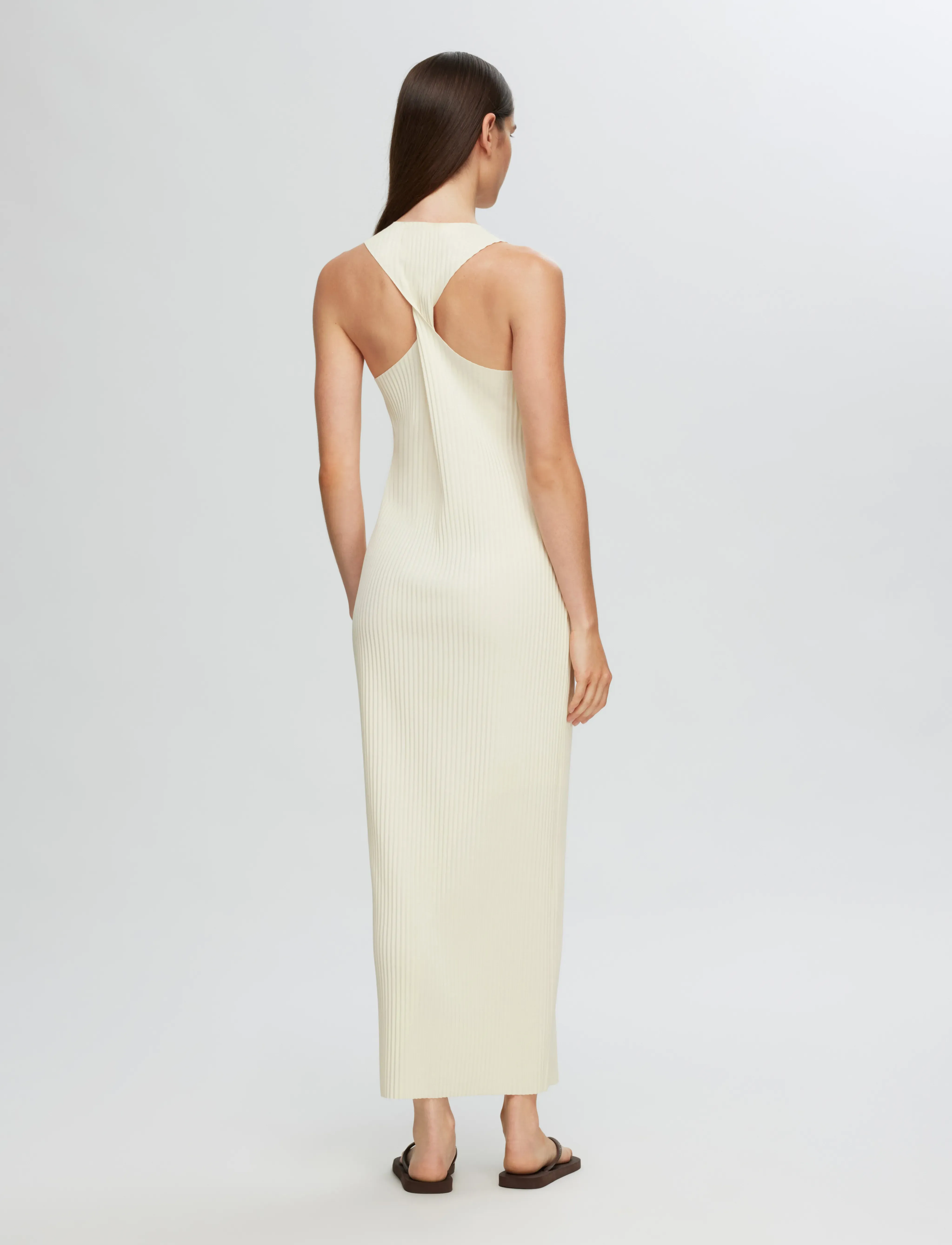 Selected - SLFTENNA SILLA SL TWIST ANKLE DRESS - etuikleider - birch - 3
