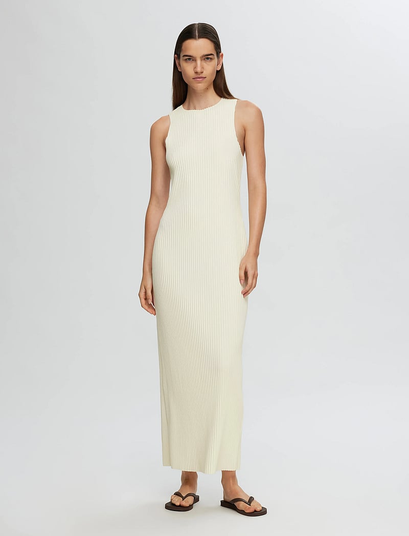 Selected - SLFTENNA SILLA SL TWIST ANKLE DRESS - etuikleider - birch - 5