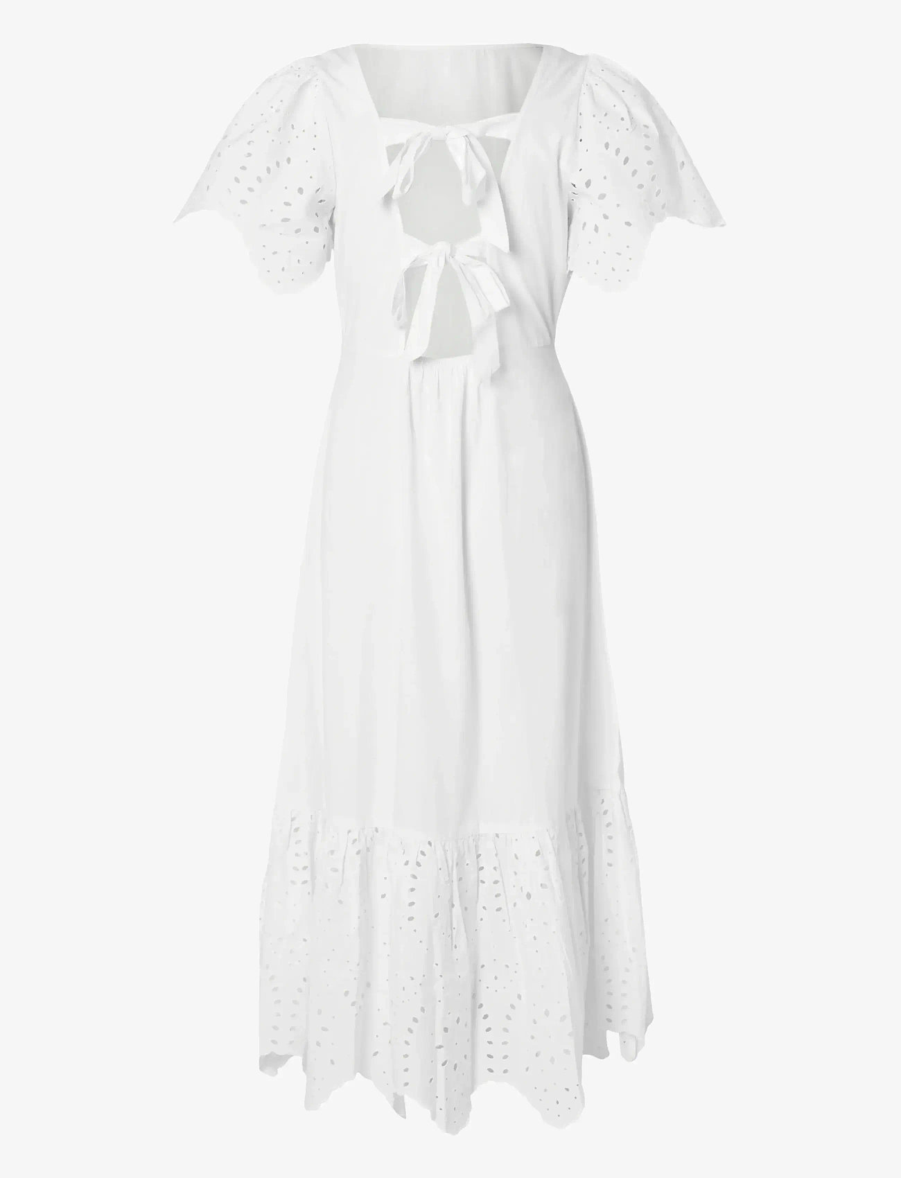 Selected - SLFKELLI SS ANKLE BRODERI DRESS B - confirmation - snow white - 1