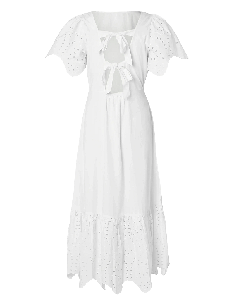 Selected - SLFKELLI SS ANKLE BRODERI DRESS B - confirmation - snow white - 1