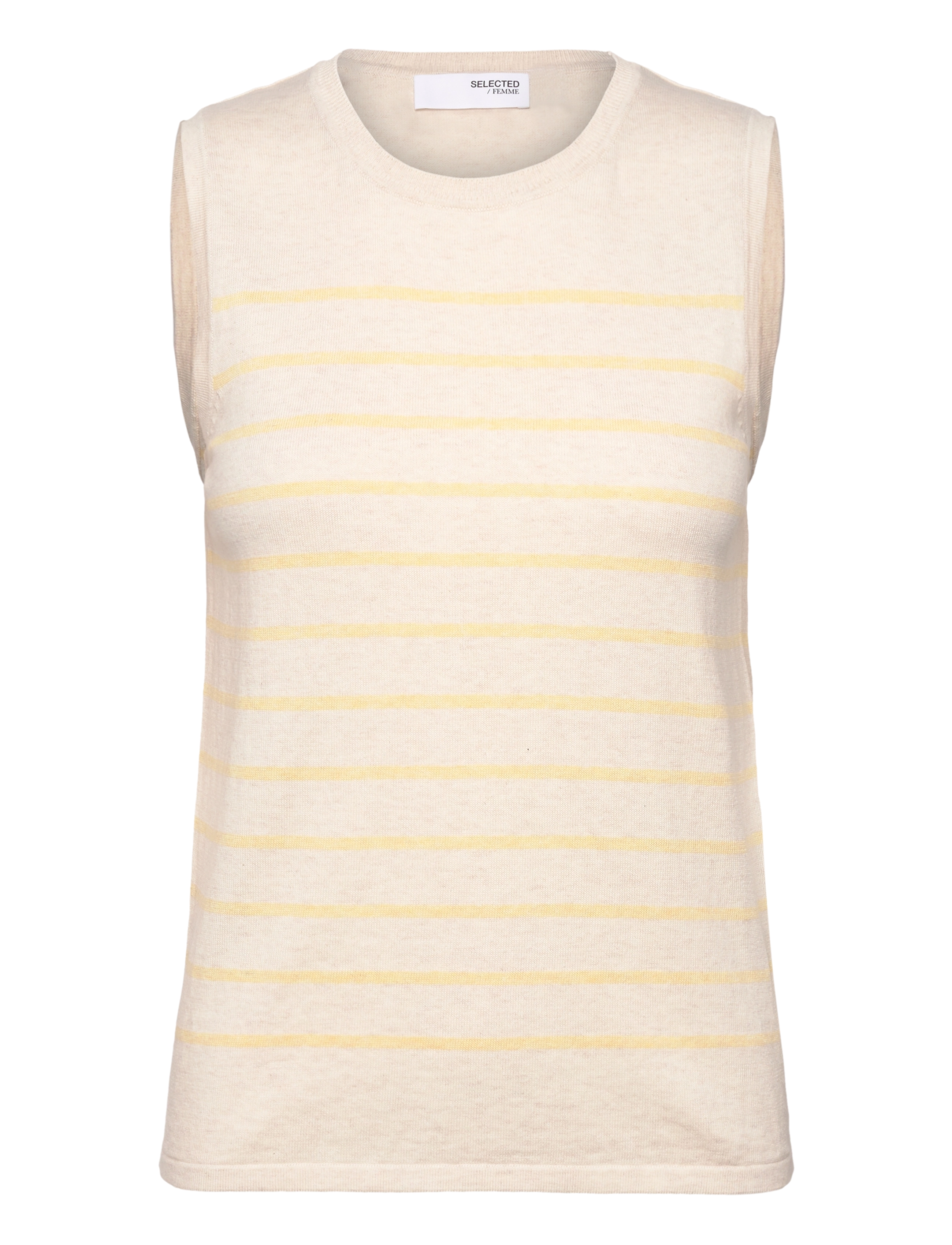 Selected SLFBERGA SL KNIT O-NECK - Trøjer - BIRCH / beige