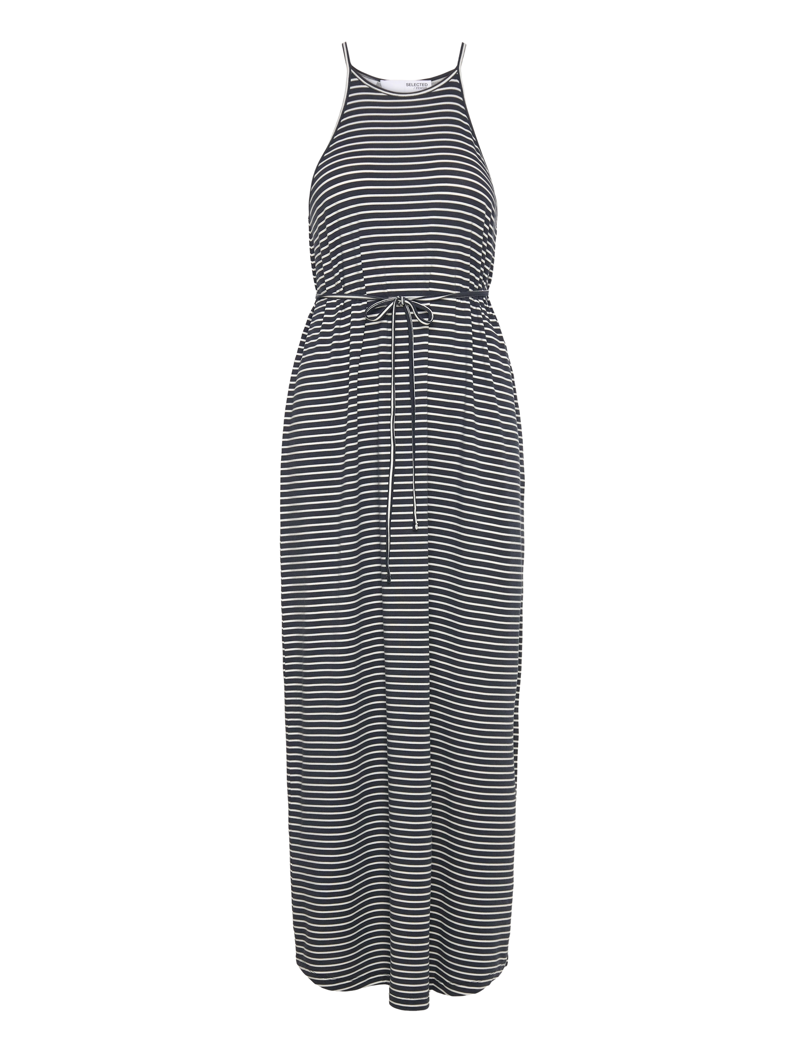 SELECTED Slfanola Sl Str Ankle Kleid Schwarz - S - Damen