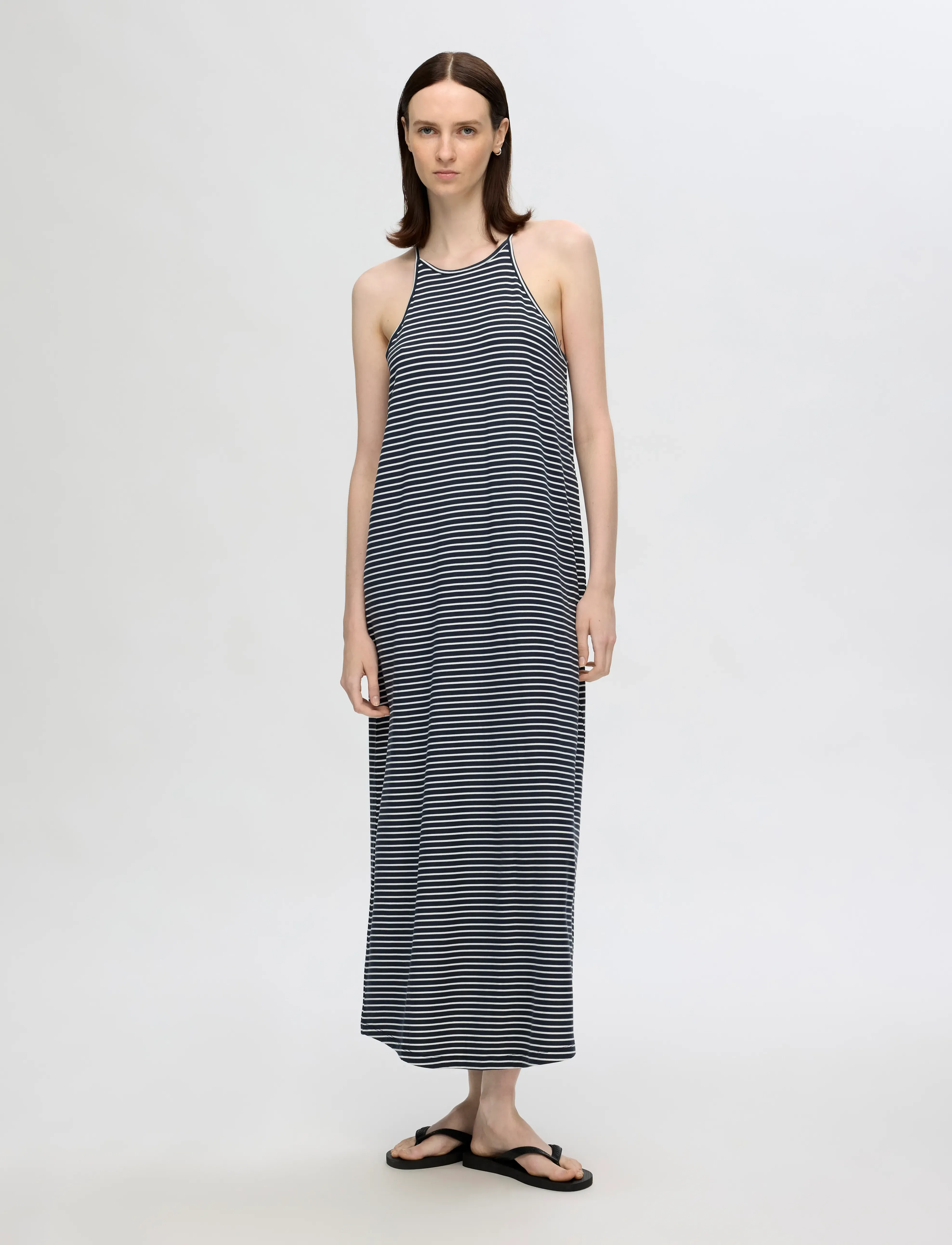 Selected SLFANOLA SL STR ANKLE DRESS - Jurken - DARK SAPPHIRE / black