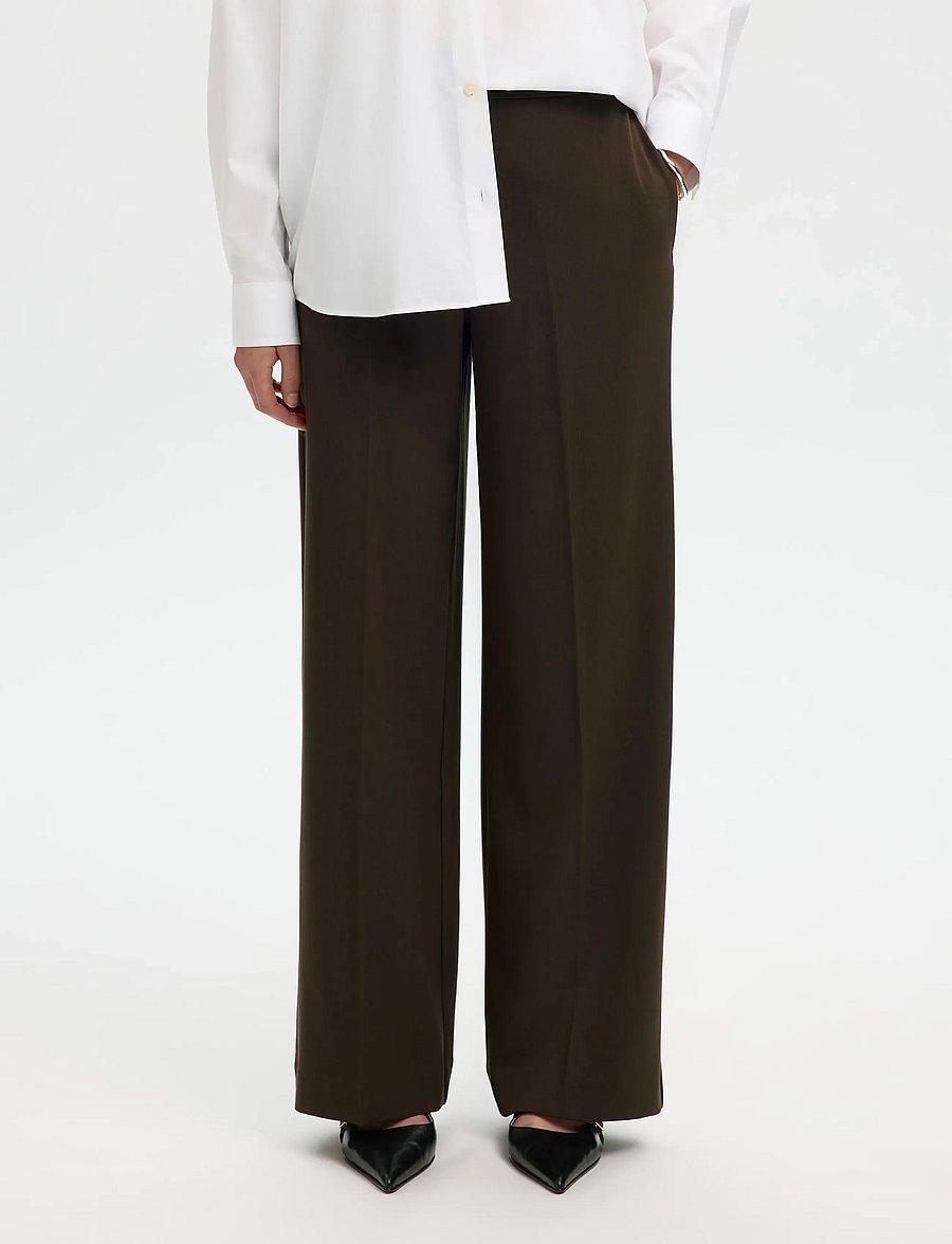 Selected - SLFEMMA-TARA MW WIDE PANT NOOS - delicioso - 0