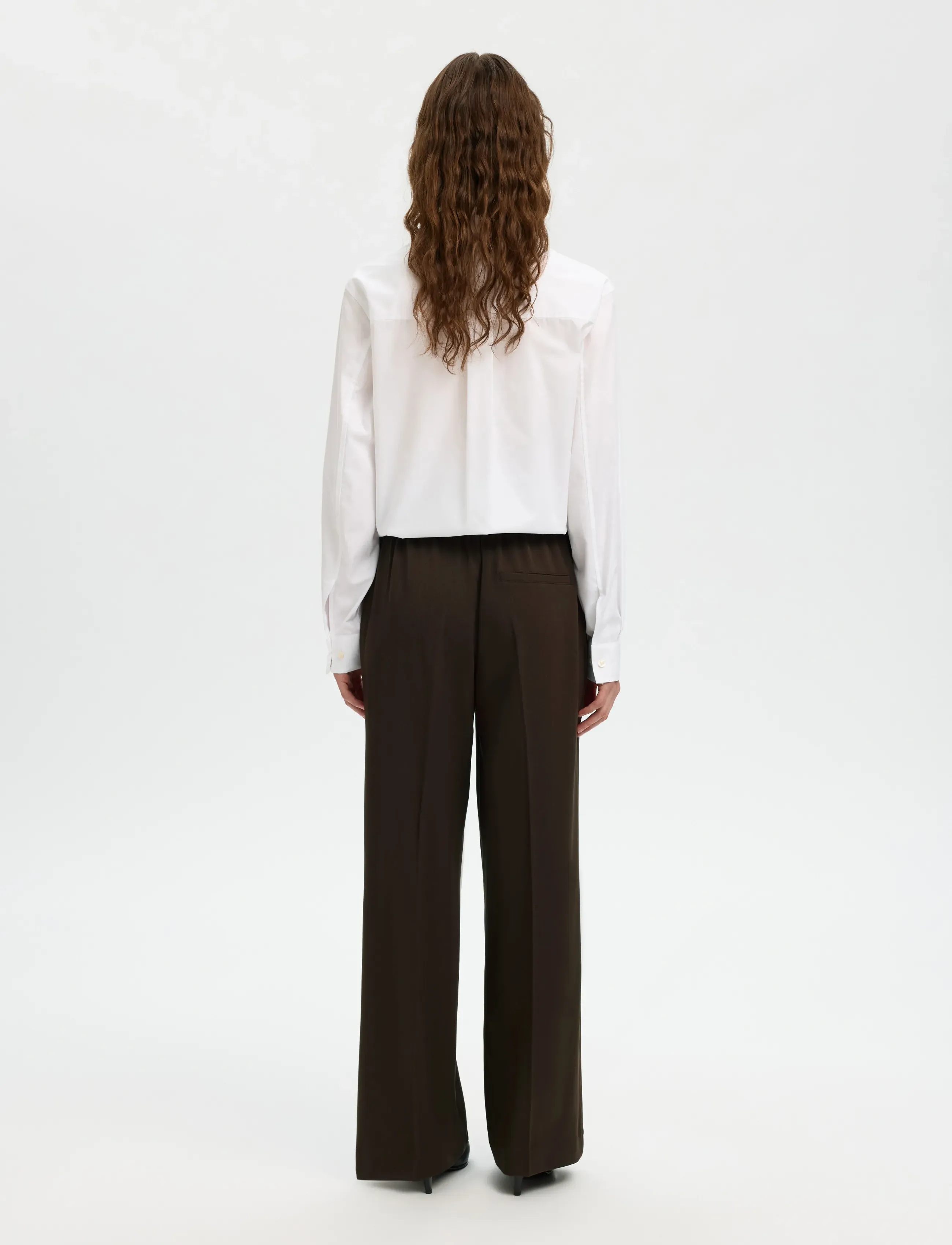 Selected - SLFEMMA-TARA MW WIDE PANT NOOS - delicioso - 2