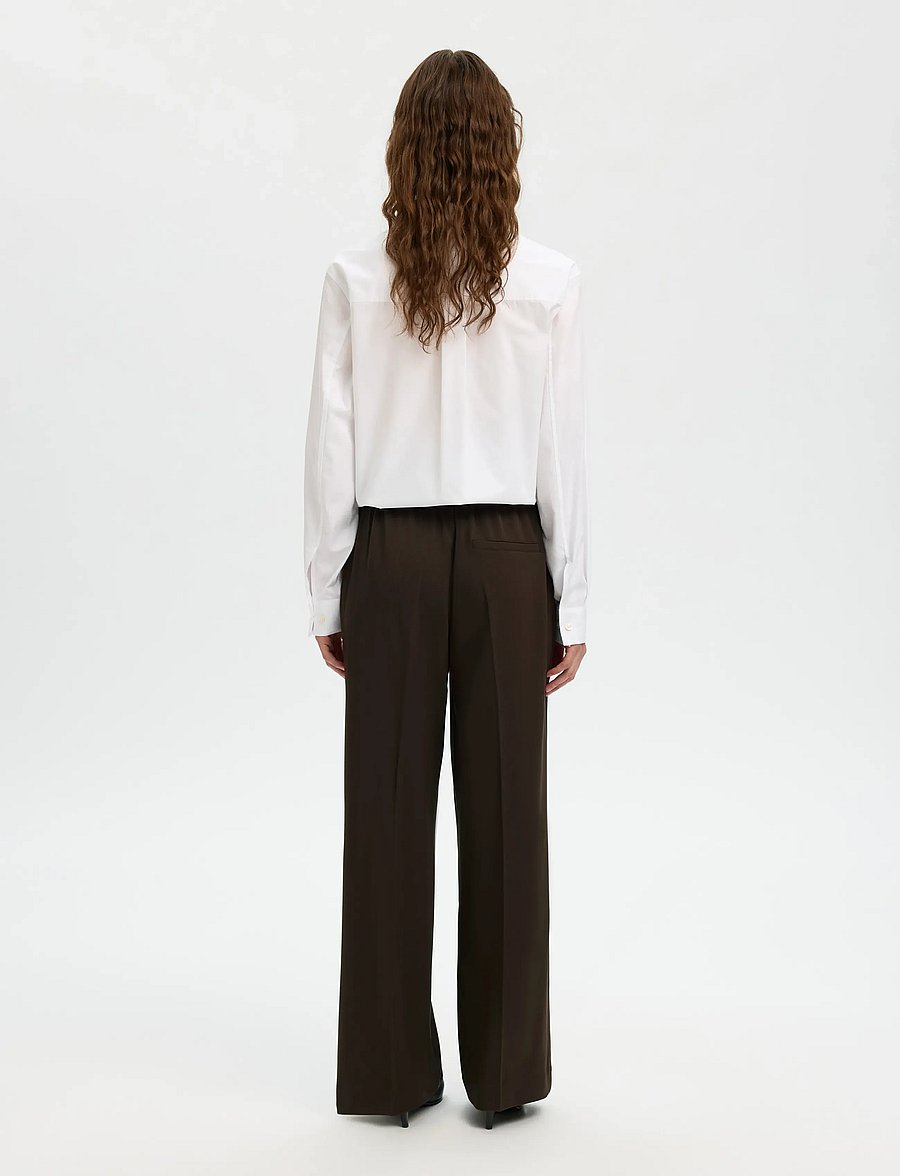 Selected - SLFEMMA-TARA MW WIDE PANT NOOS - delicioso - 2