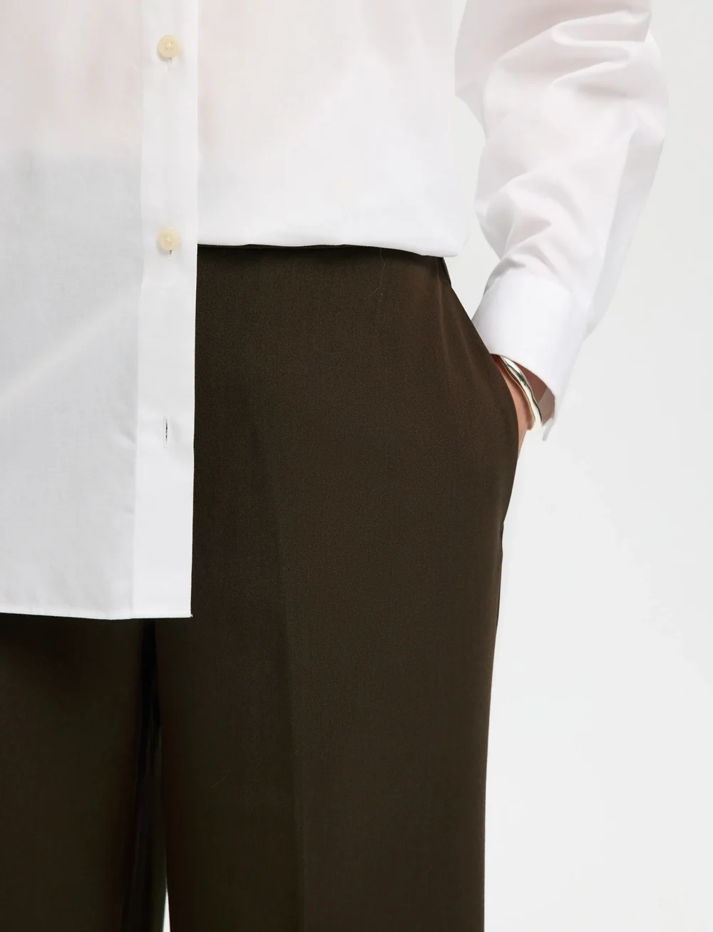 Selected - SLFEMMA-TARA MW WIDE PANT NOOS - habitbukser - delicioso - 3