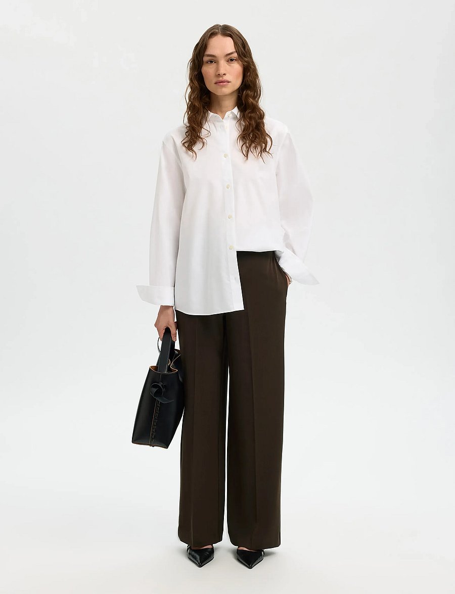 Selected - SLFEMMA-TARA MW WIDE PANT NOOS - delicioso - 4