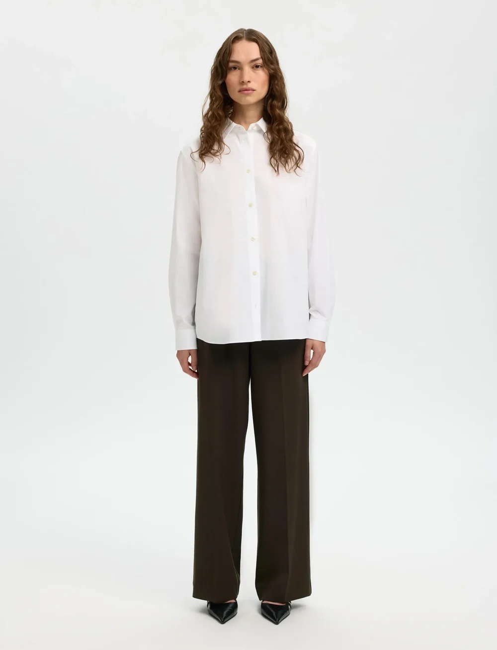 Selected - SLFEMMA-TARA MW WIDE PANT NOOS - habitbukser - delicioso - 5