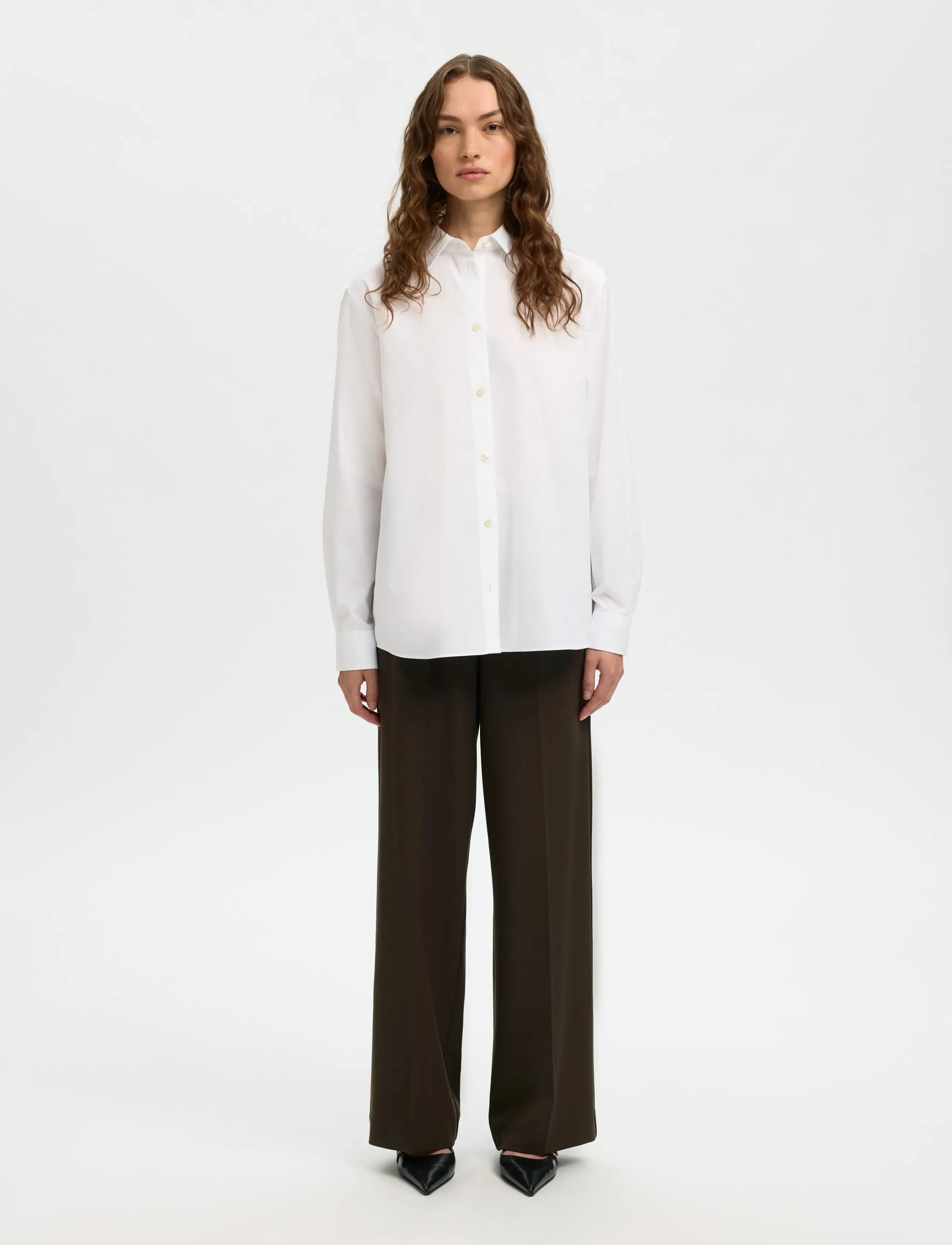 Selected - SLFEMMA-TARA MW WIDE PANT NOOS - delicioso - 5