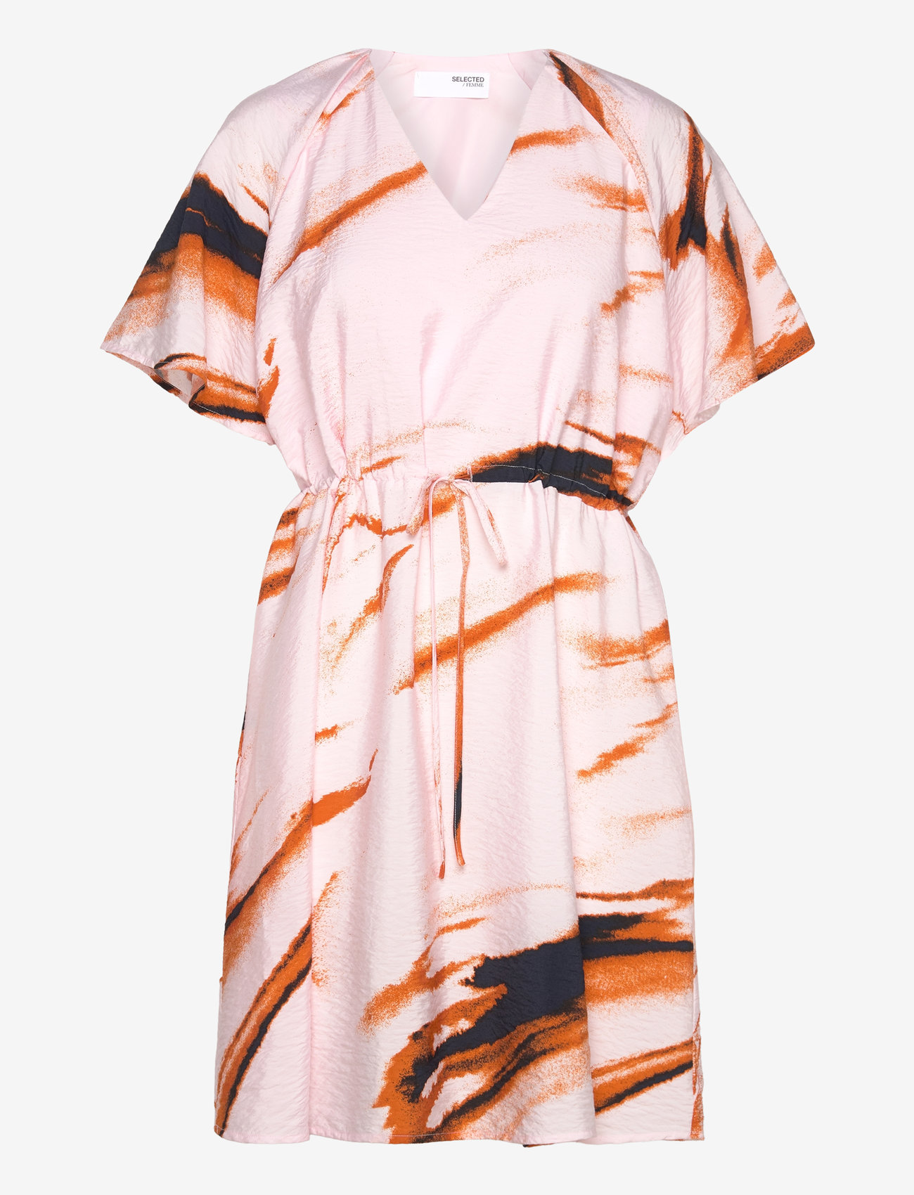 Selected - SLFATTIA SS AOP V-NECK SHORT DRESS B - partykleider - cradle pink - 1