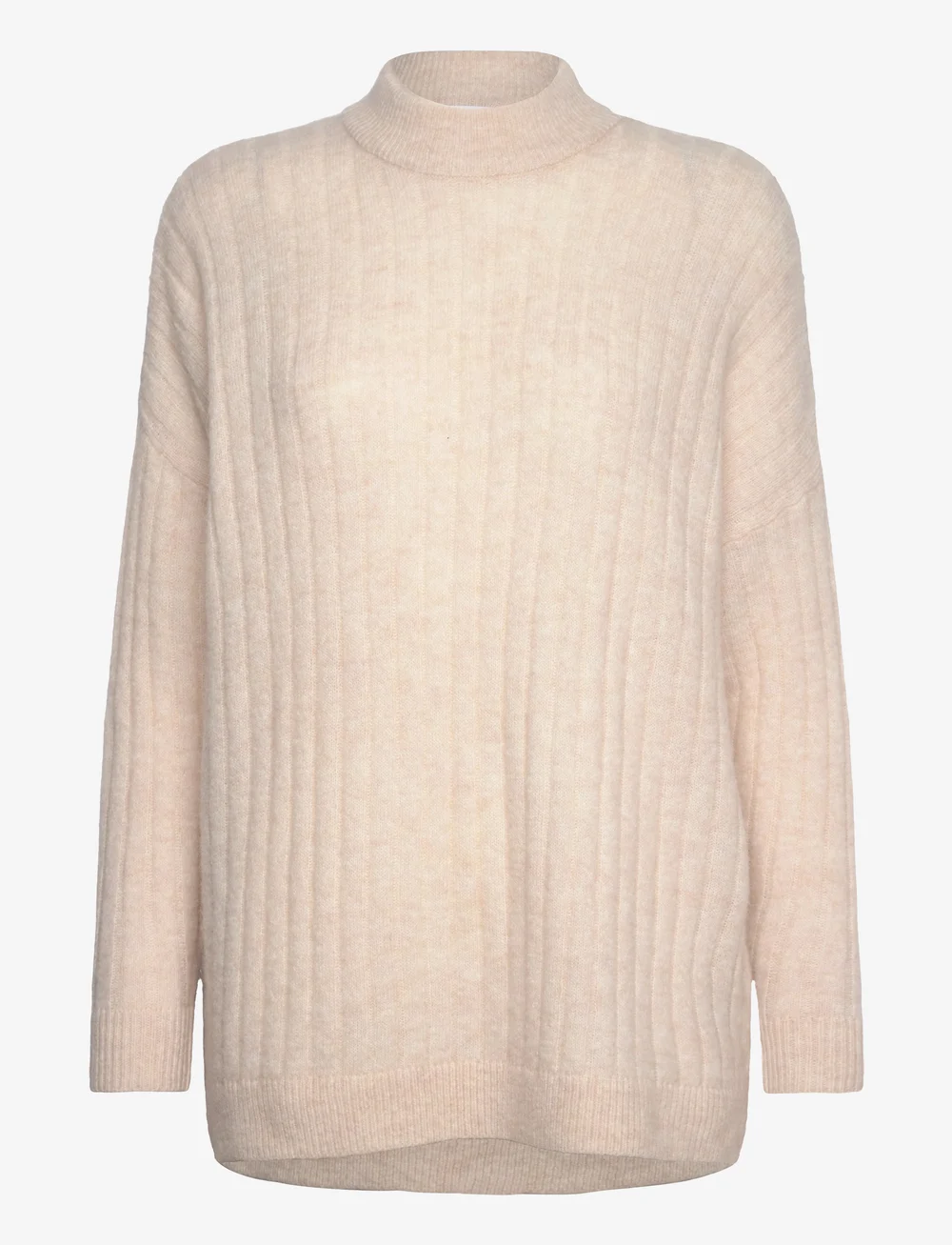 Selected - SLFMALINE LS KNIT HIGH NECK NOOS - stickade tröjor - birch - 1