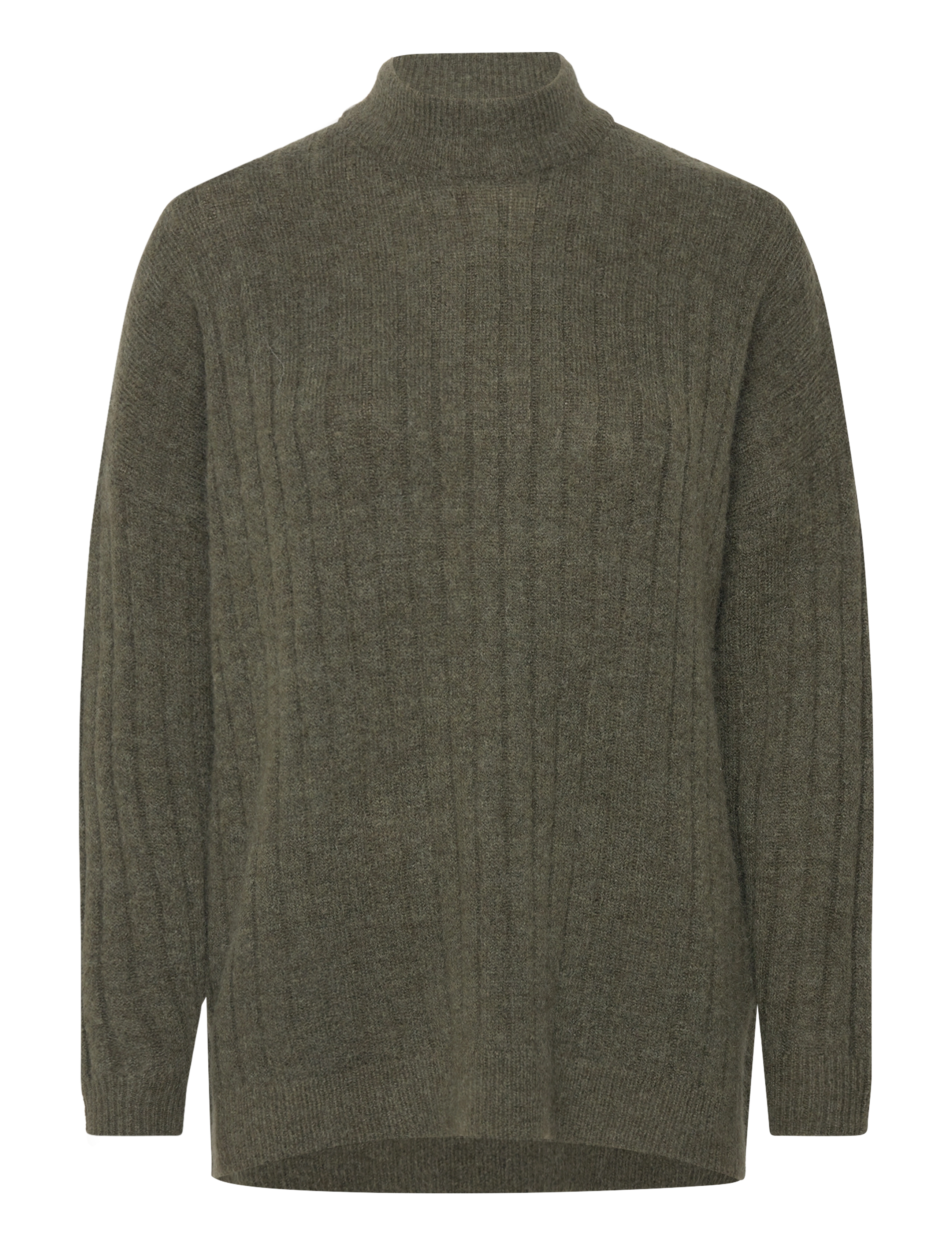 SELECTED Slfmaline Ls Knit High Neck Noos Khaki - XS - Damen