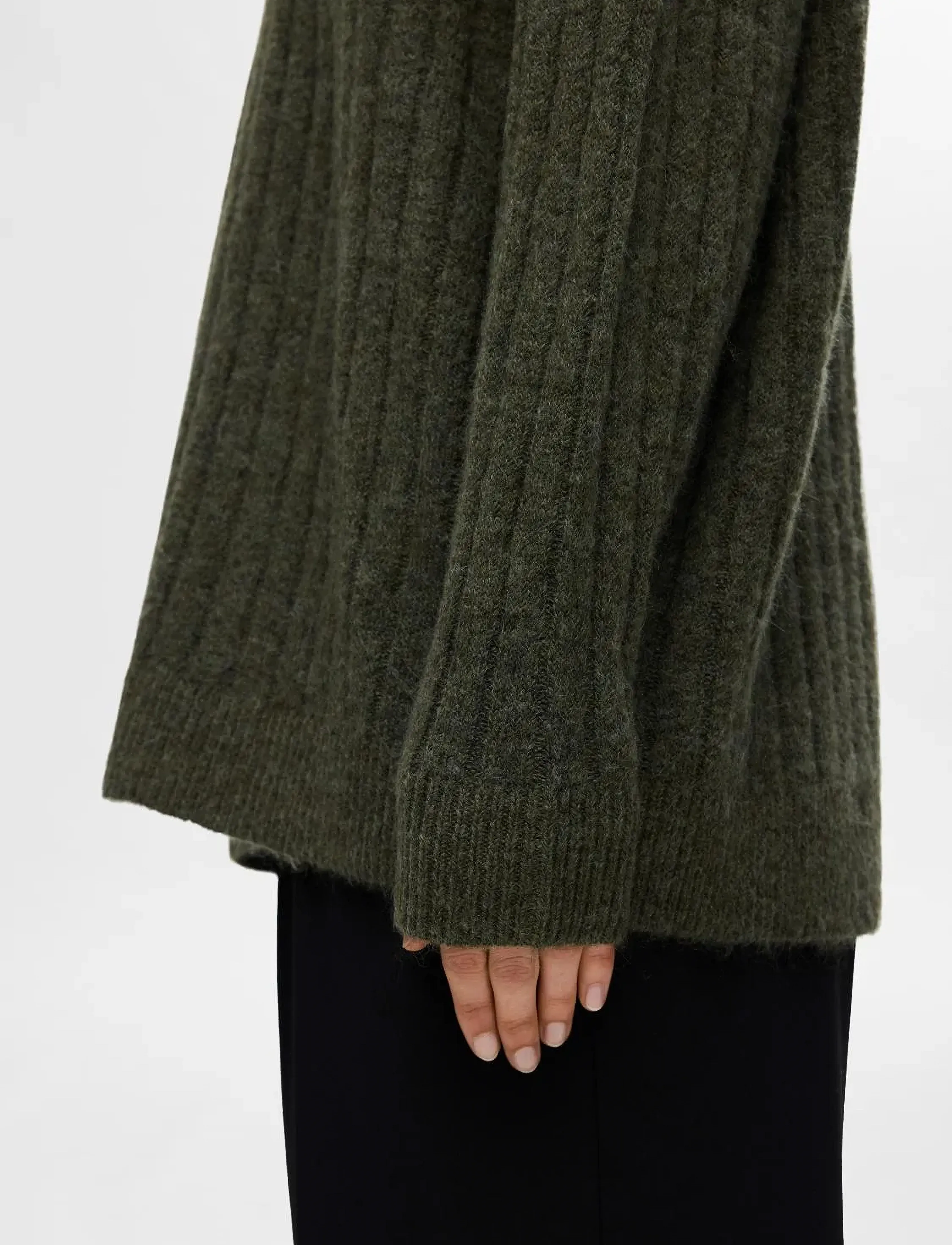 Selected - SLFMALINE LS KNIT HIGH NECK NOOS - trøjer - kalamata - 4