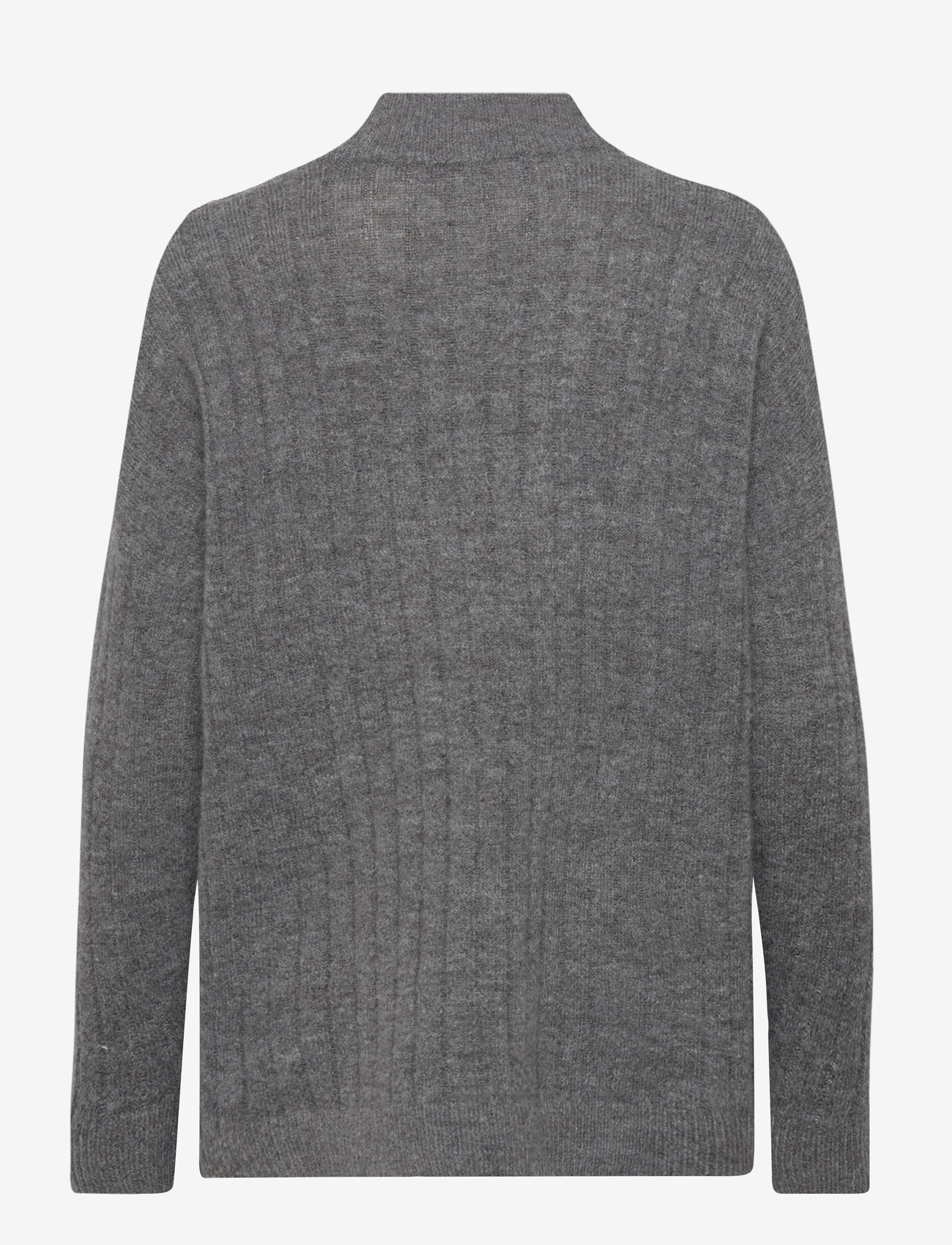 Selected - SLFMALINE LS KNIT HIGH NECK NOOS - pullover - medium grey melange - 2