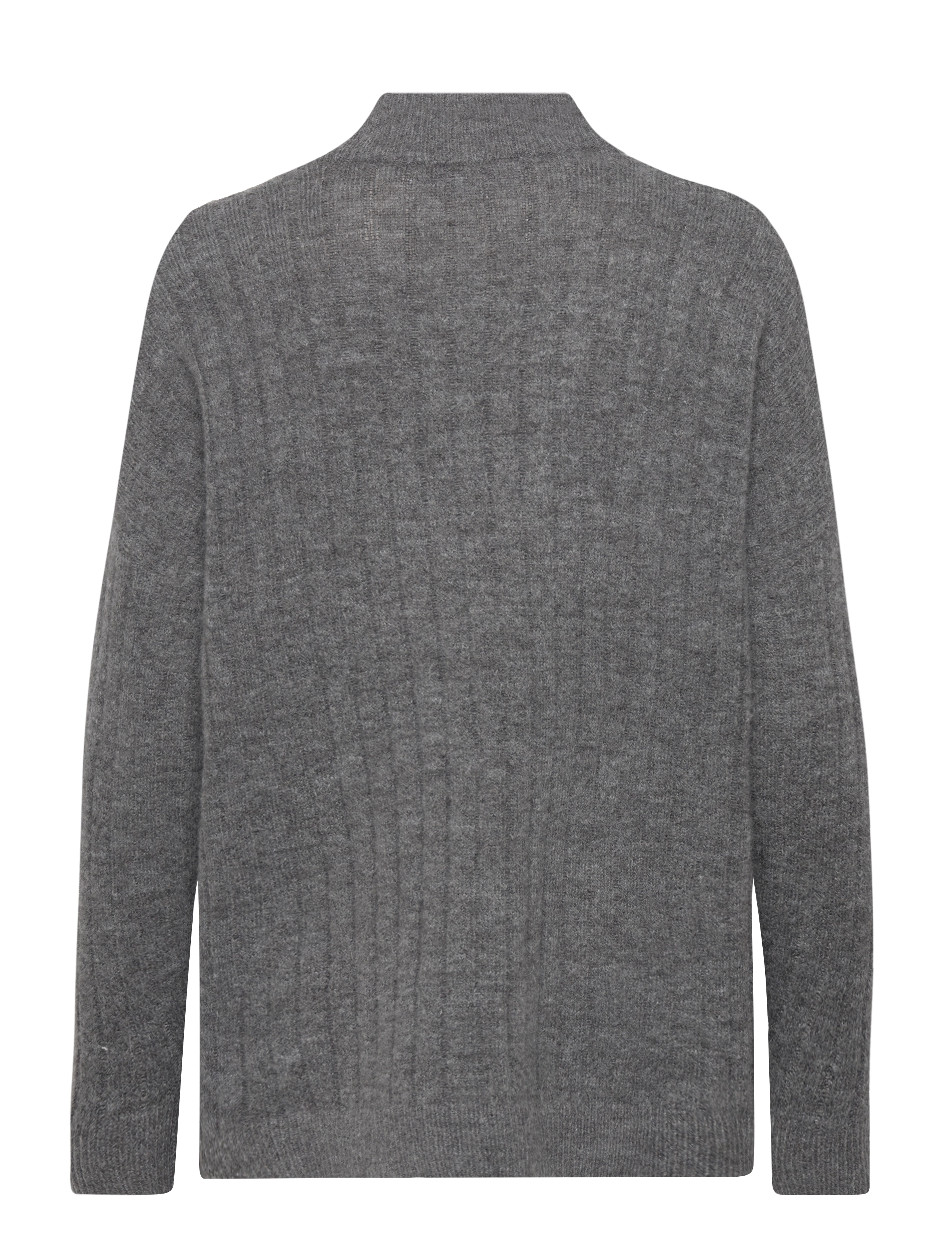 Selected - SLFMALINE LS KNIT HIGH NECK NOOS - trøjer - medium grey melange - 2