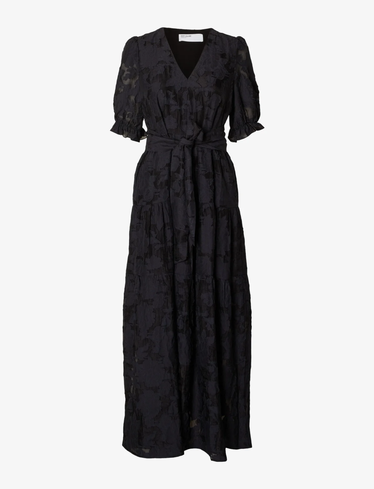 Selected Femme - SLFCATHI-SADIE 3/4 ANKLE DRESS FF - vakarėlių drabužiai išparduotuvių kainomis - dark sapphire - 0