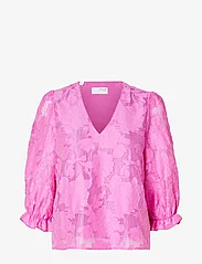Selected Femme - SLFCATHI-SADIE 3/4 TOP FF - short-sleeved blouses - phlox pink - 0