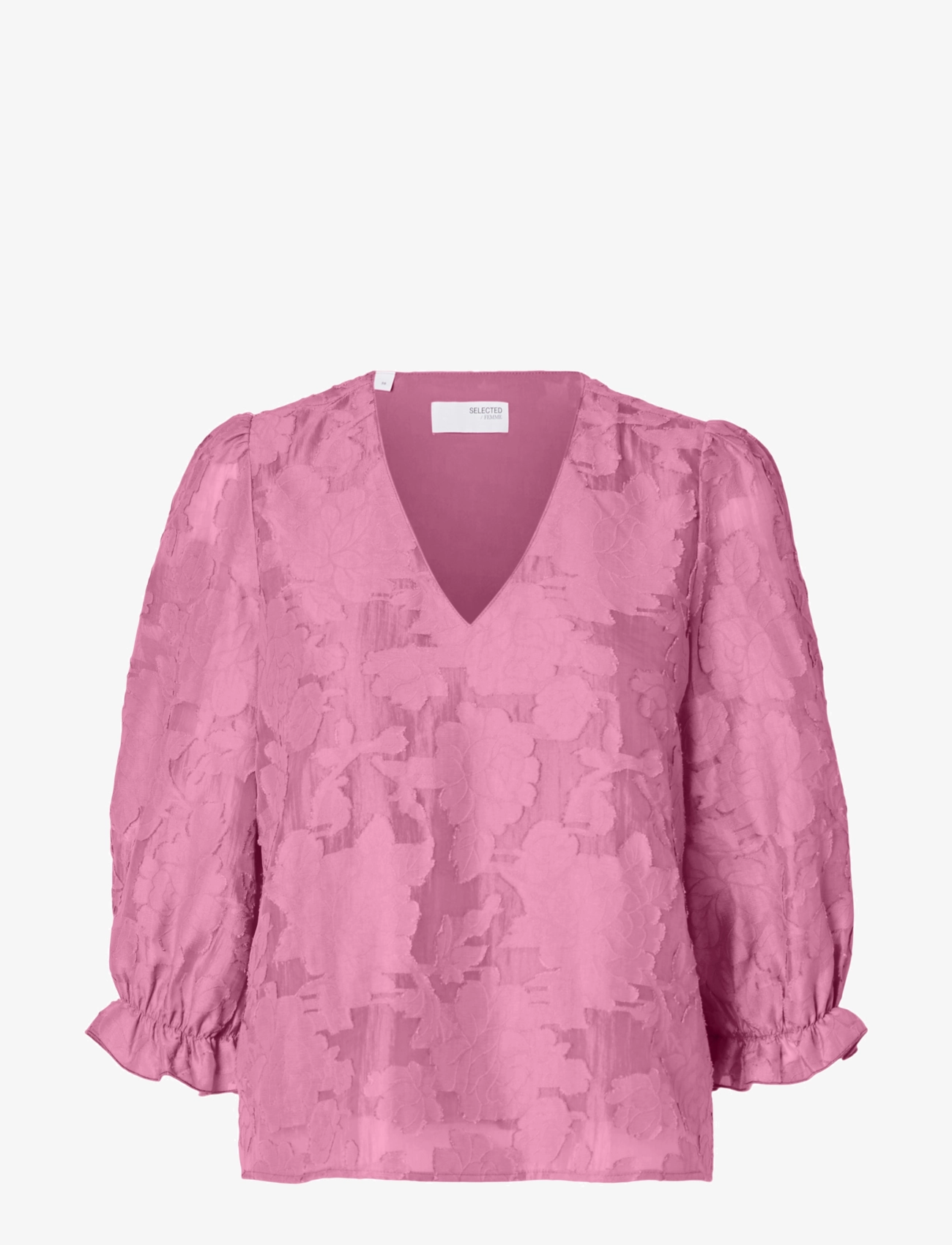 Selected SLFCATHI-SADIE 3/4 TOP FF - Selected - ROSEBLOOM / pink/rose