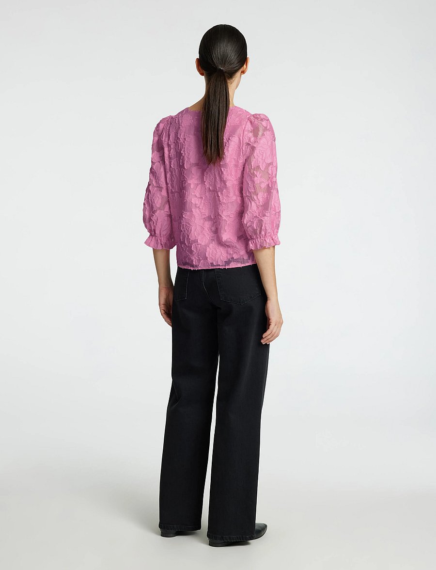 Selected - SLFCATHI-SADIE 3/4 TOP FF - blusen mit dreiviertelärmel - rosebloom - 2