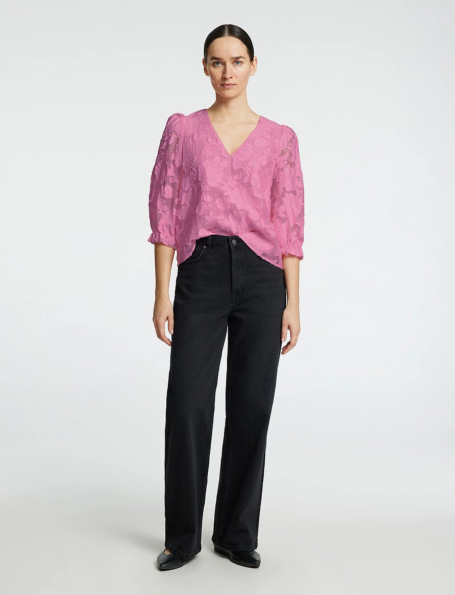 Selected - SLFCATHI-SADIE 3/4 TOP FF - blusen mit dreiviertelärmel - rosebloom - 3