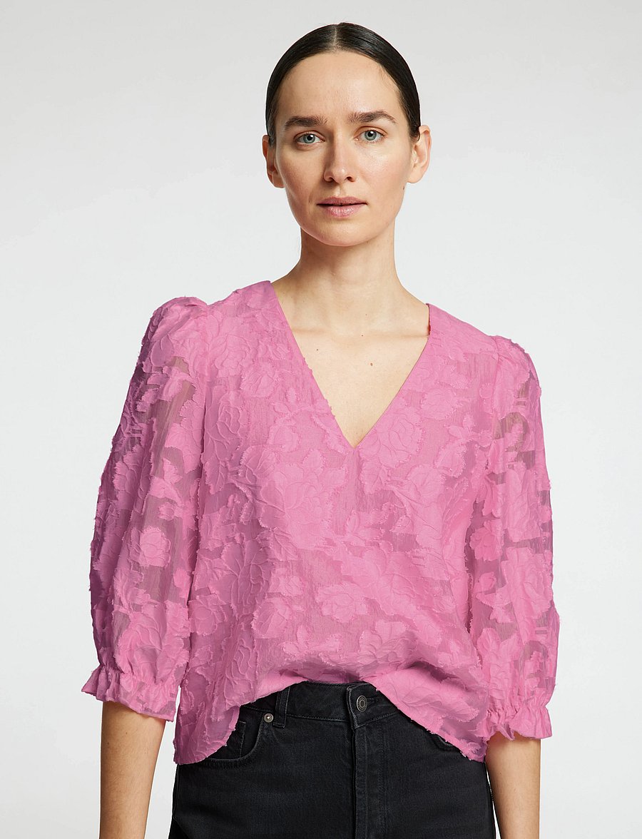 Selected - SLFCATHI-SADIE 3/4 TOP FF - blusen mit dreiviertelärmel - rosebloom - 5